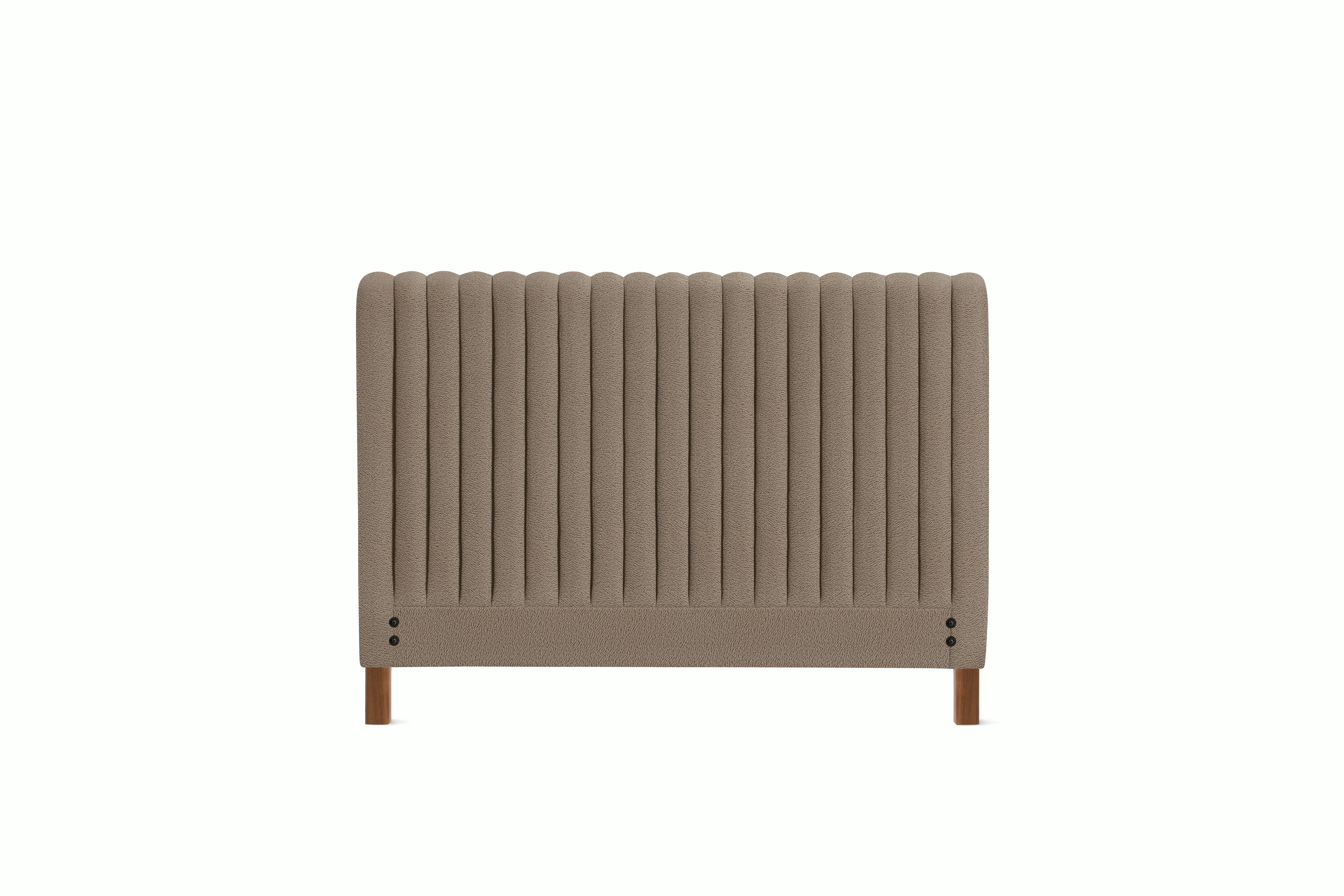 A Charlotte Headboard in Ashbrown viewed from an angle.