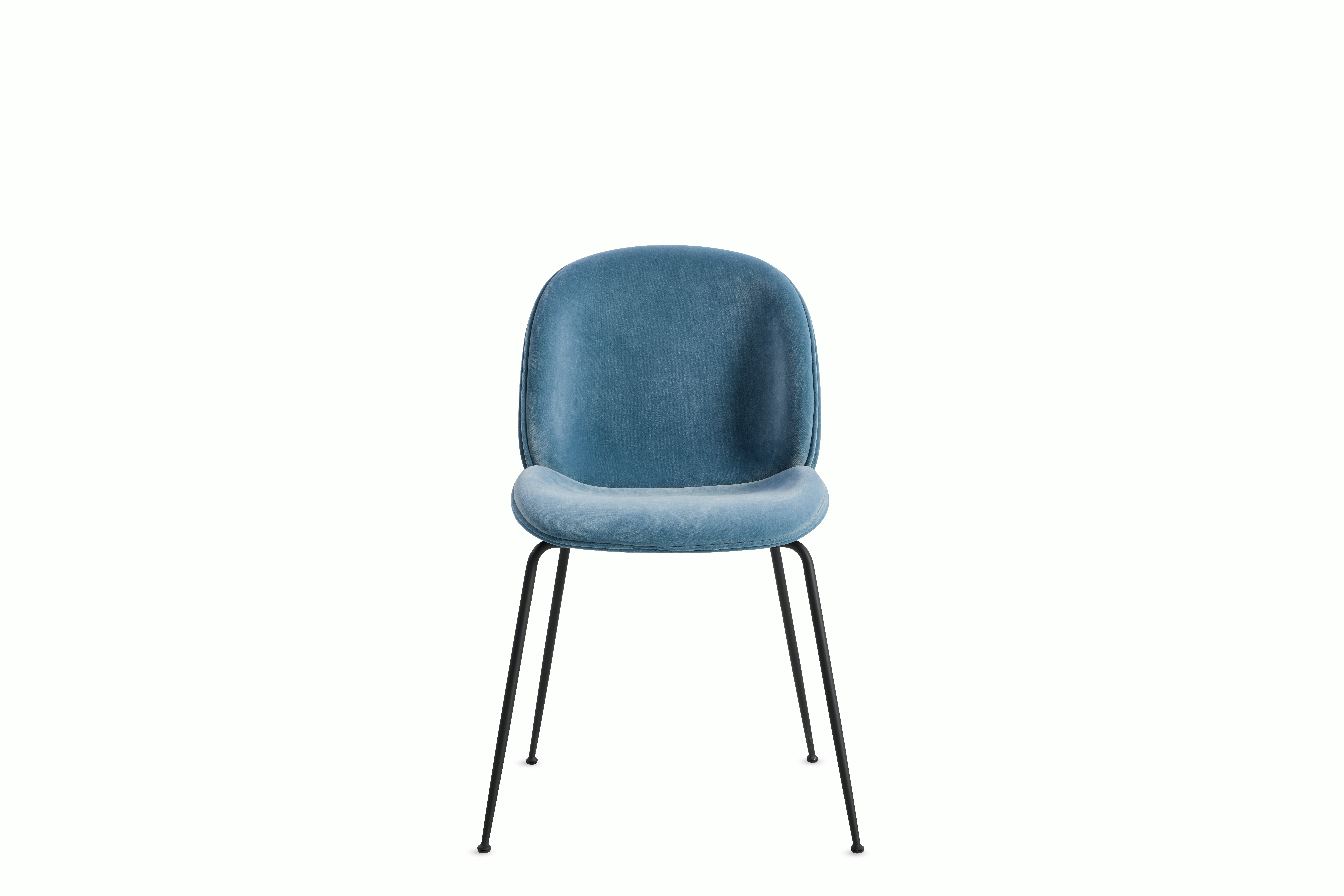 Beetle Side Chair - soft blue,  black