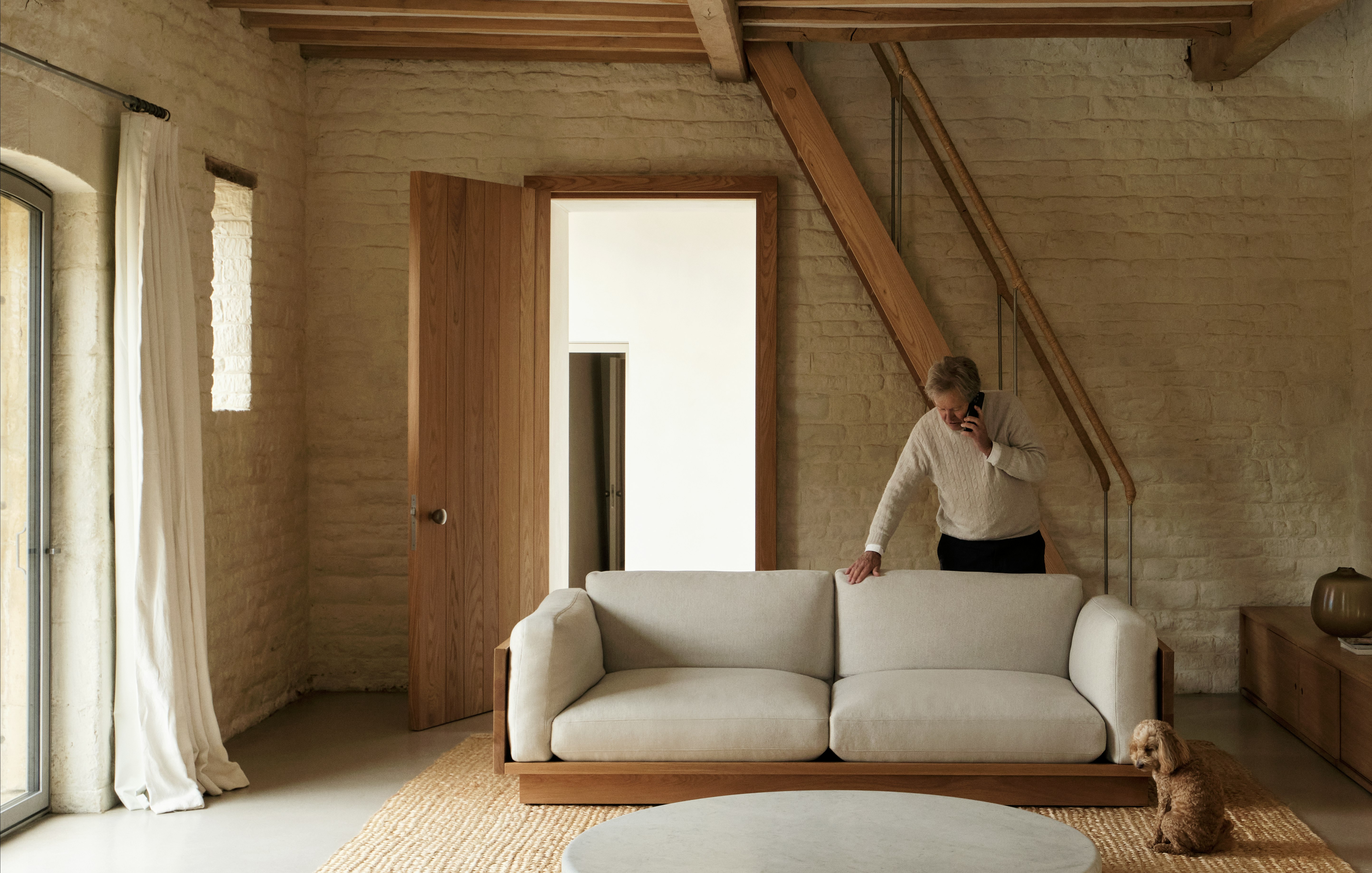 Pawson Drift Sofa - 80 In, Mode, Rust, White Oak