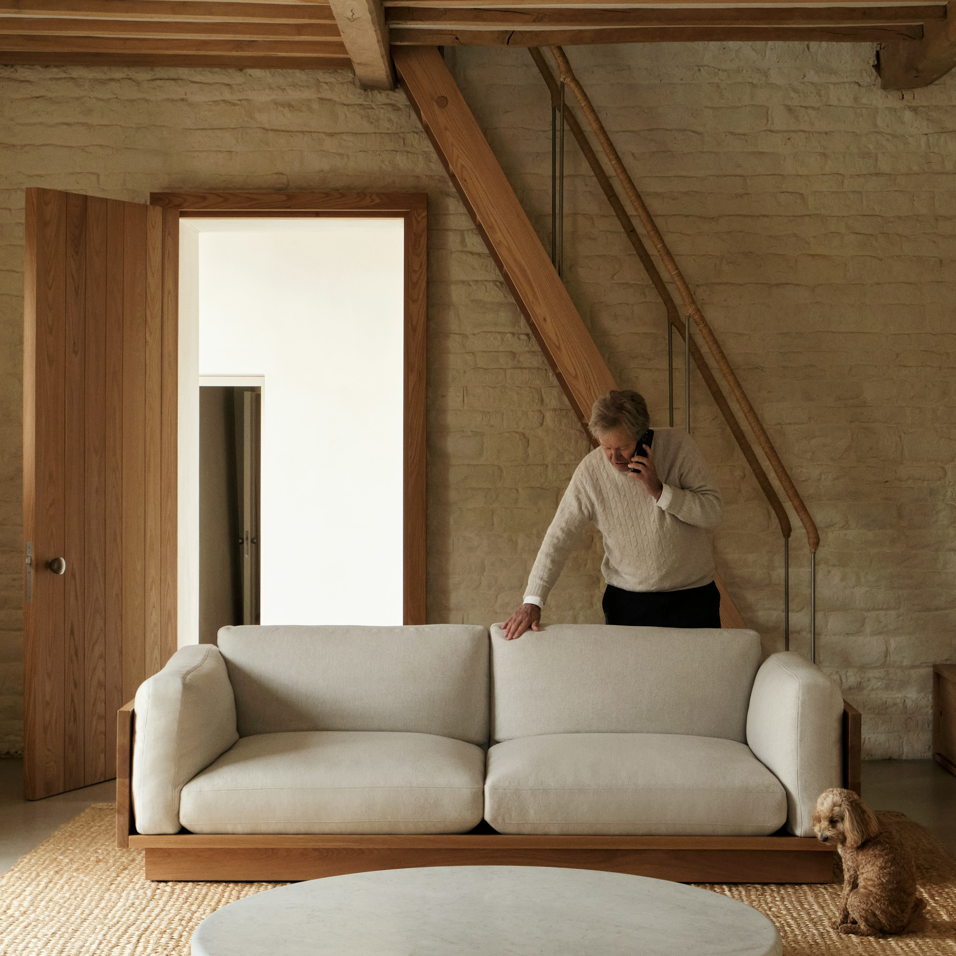 Pawson Drift Sofa - 80 In, Luce, Agrarian, Tudor Walnut