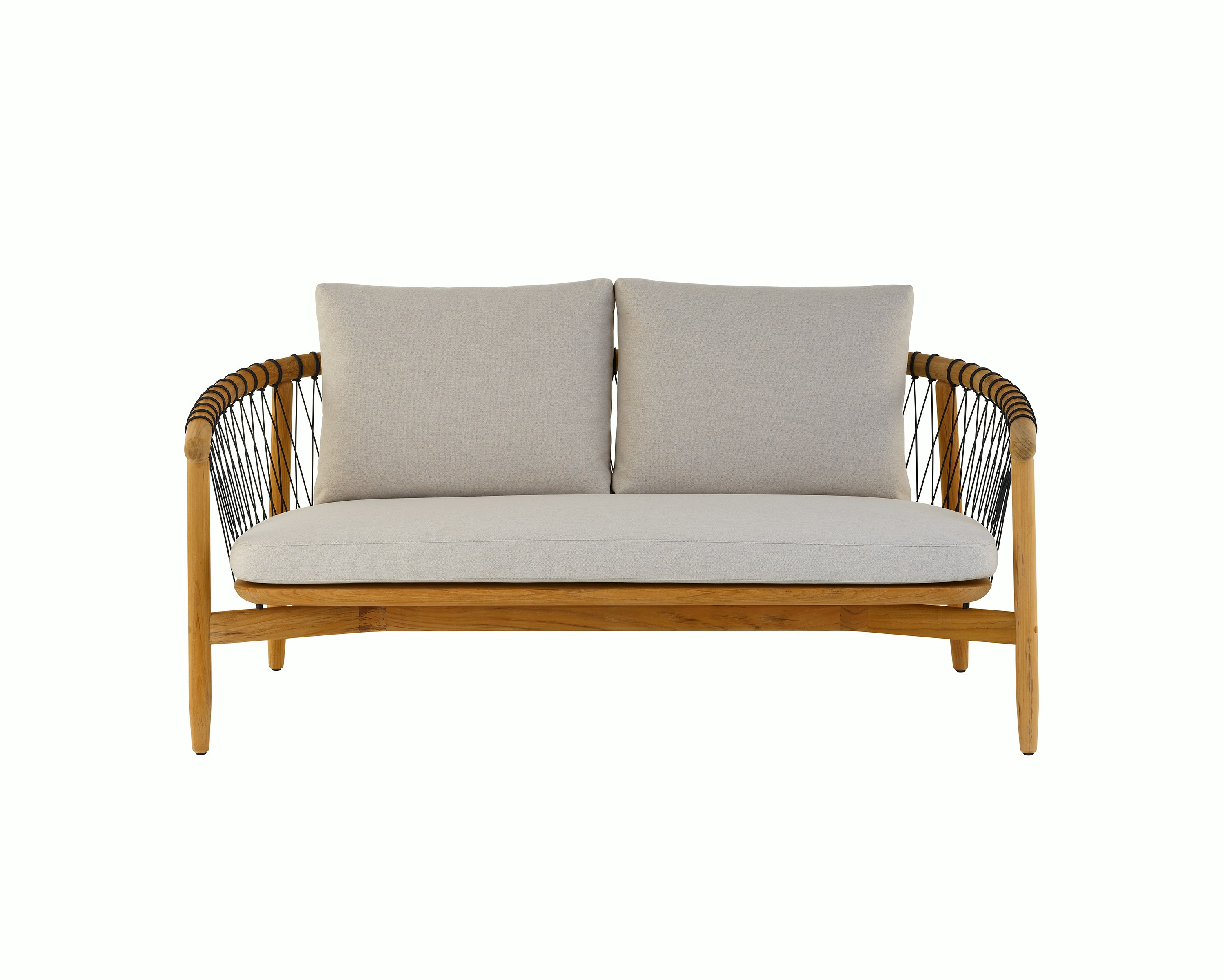 Crosshatch Outdoor Settee front view.