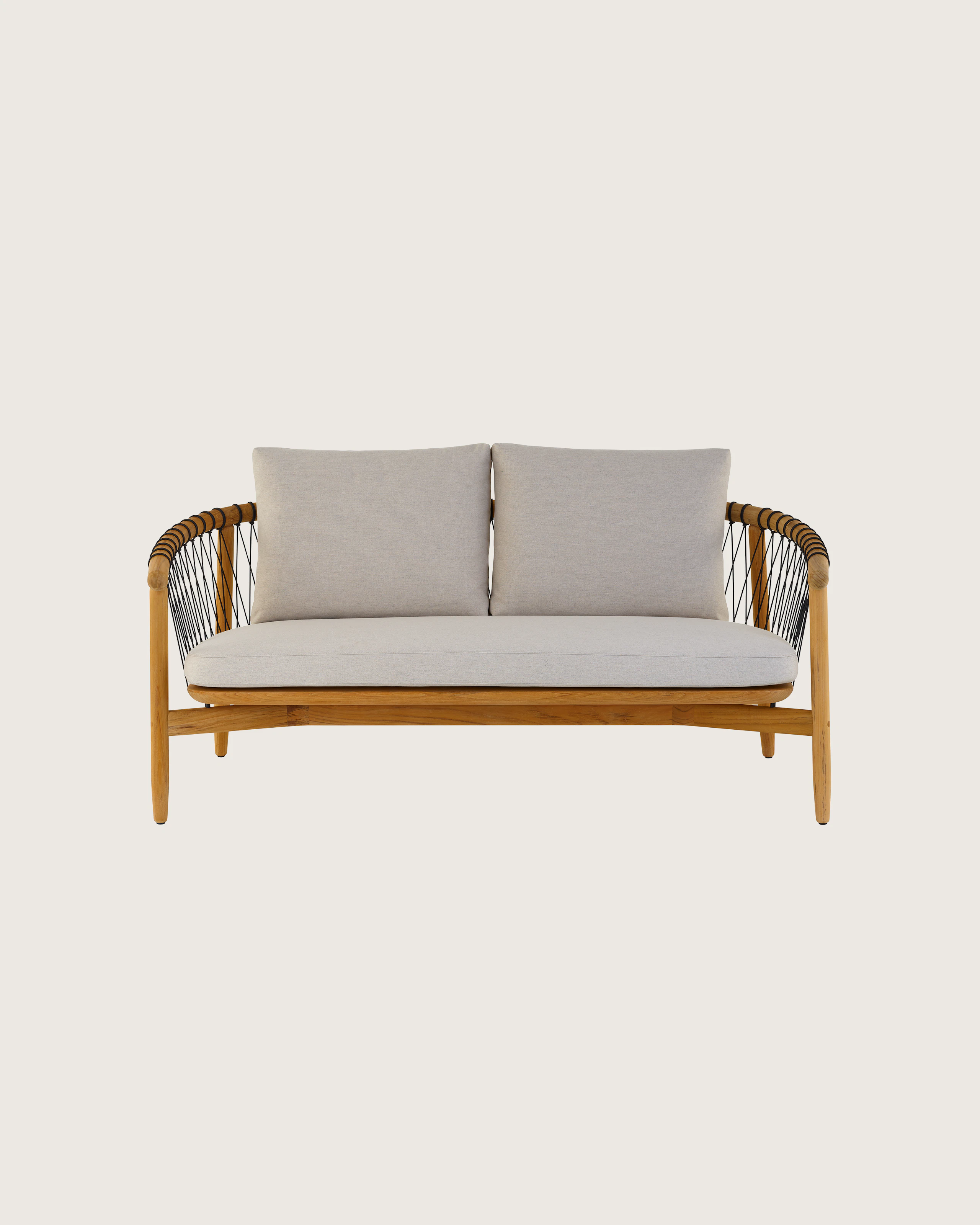 Crosshatch Outdoor Settee front view.