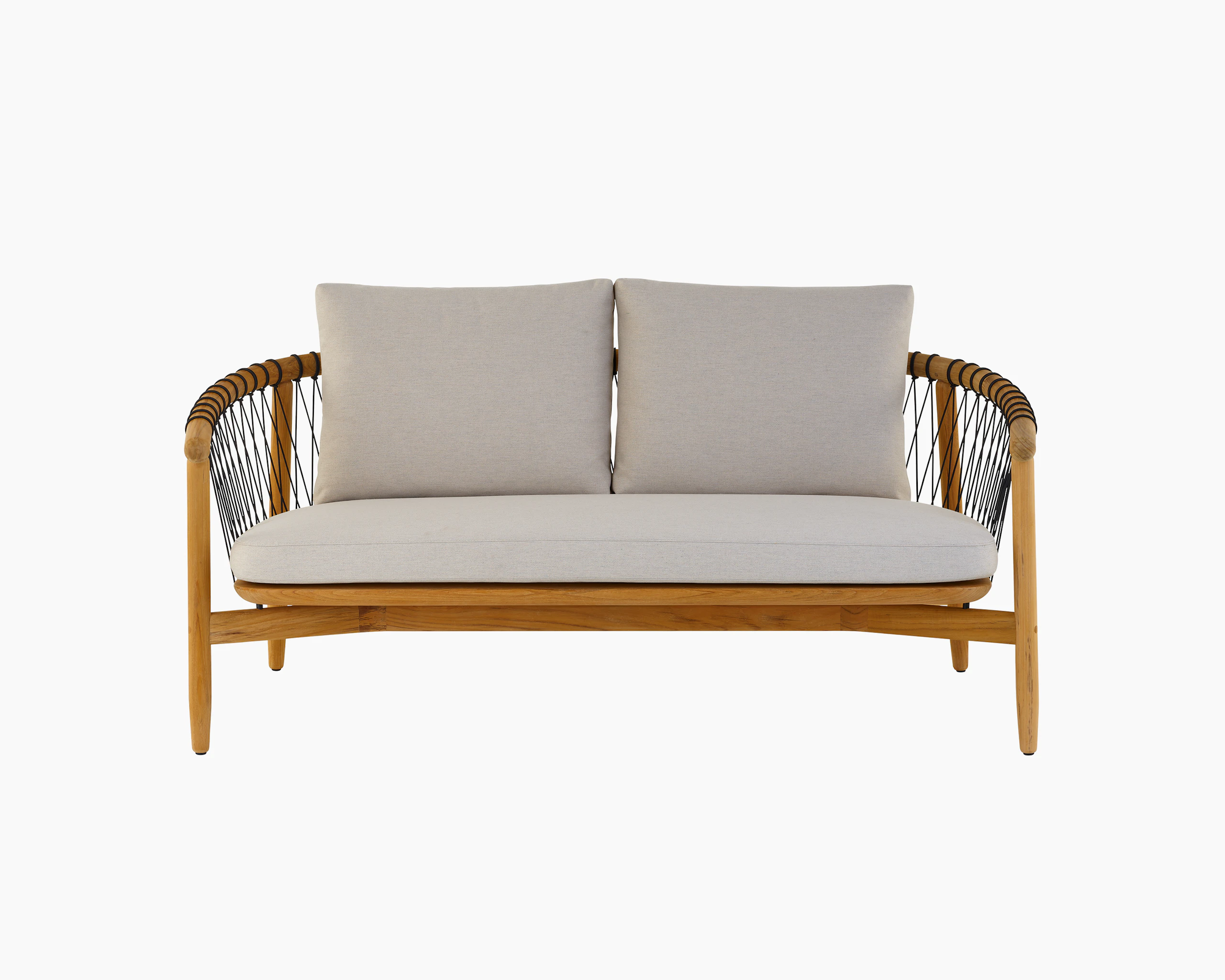 Crosshatch Outdoor Settee front view.