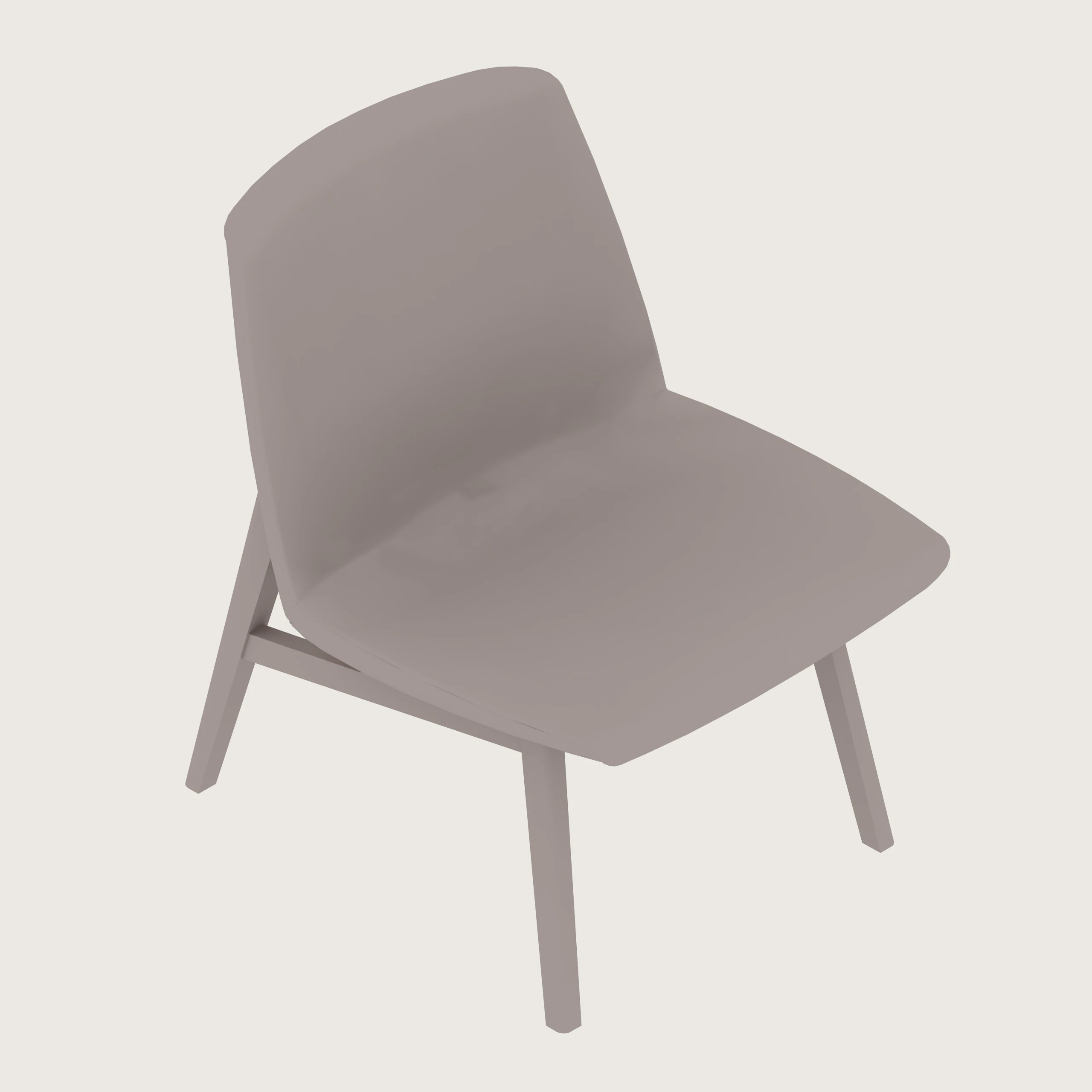 A generic rendering - Clamshell Lounge Chair | Armless