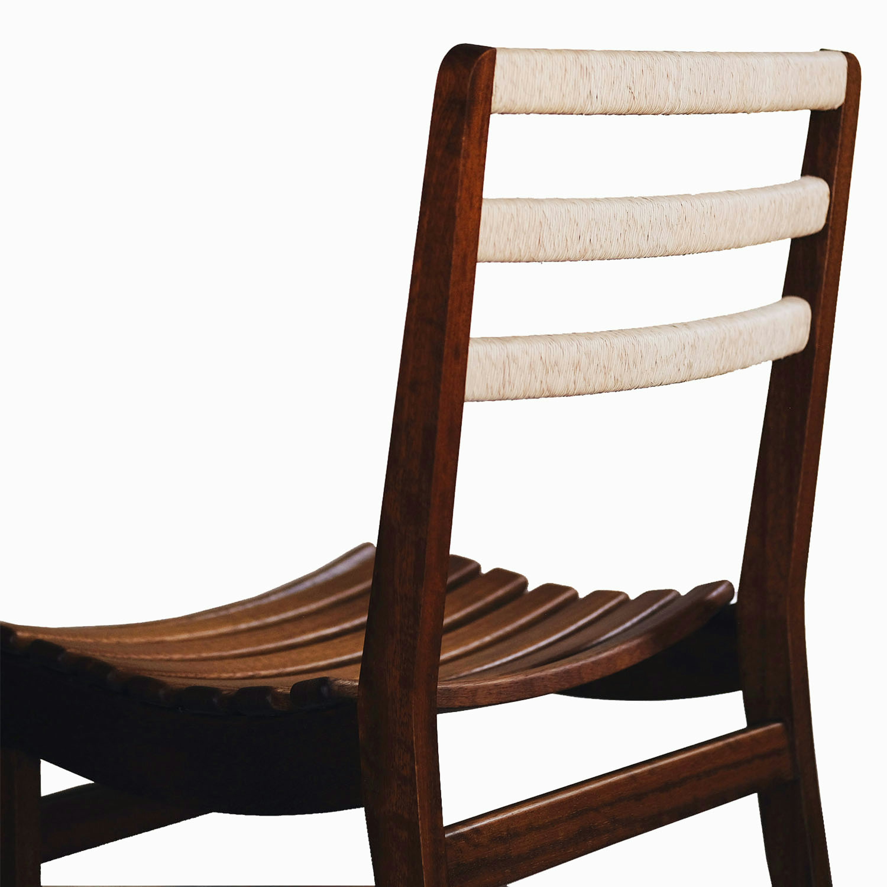 Miquelito Outdoor Side Chair - Teak, All Weather Twisted Resin Cord