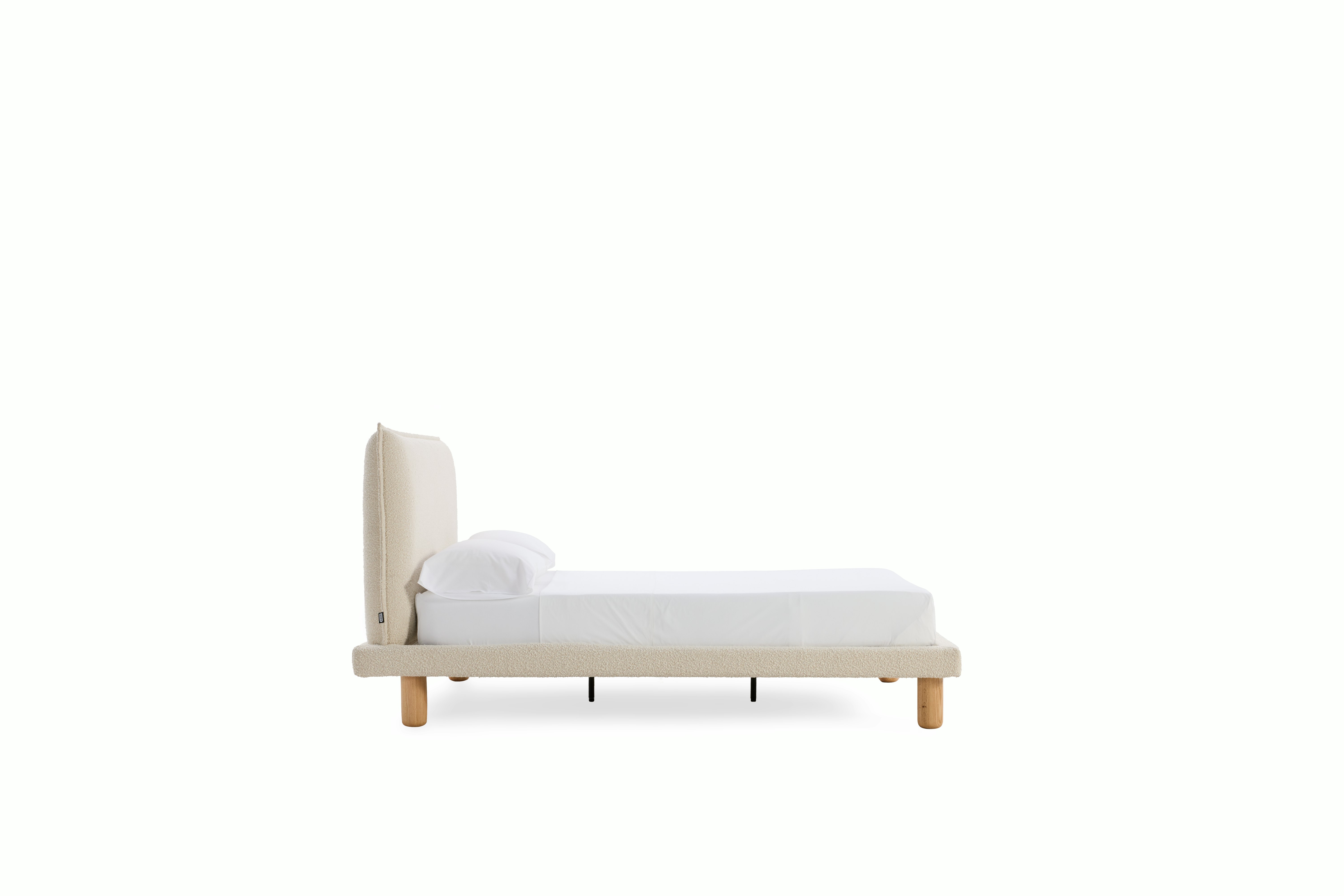 Somme Bed - Queen, Boucle, Birch, Oak