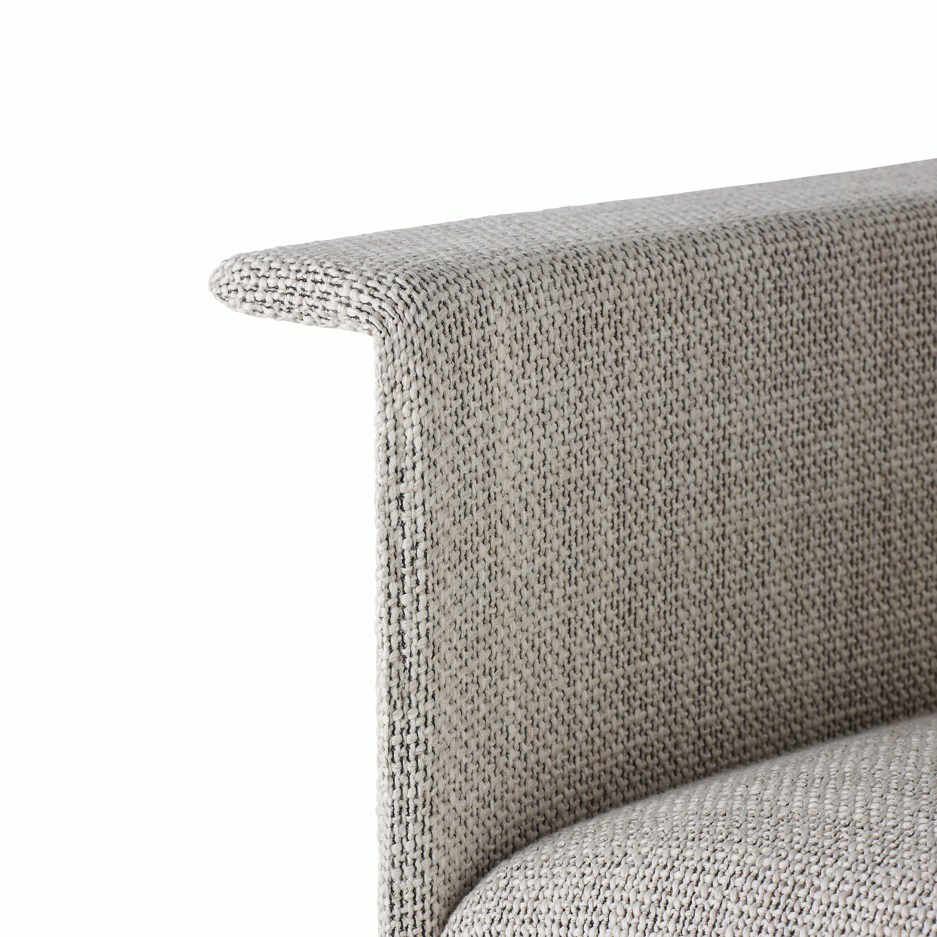 Mantle Club Chair in Capri Stone arm detail.