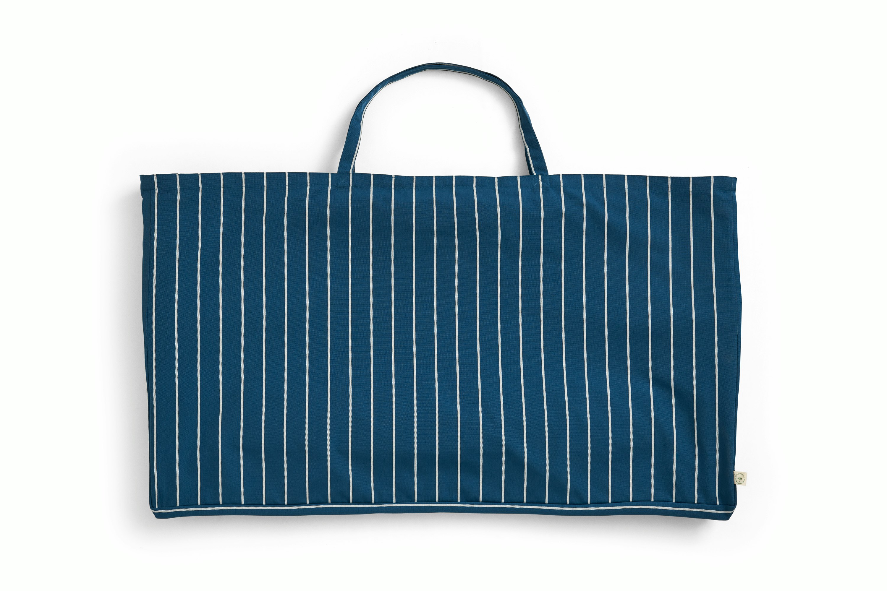 Outdoor Market Folding Sofa - Blue With Beige Stripe