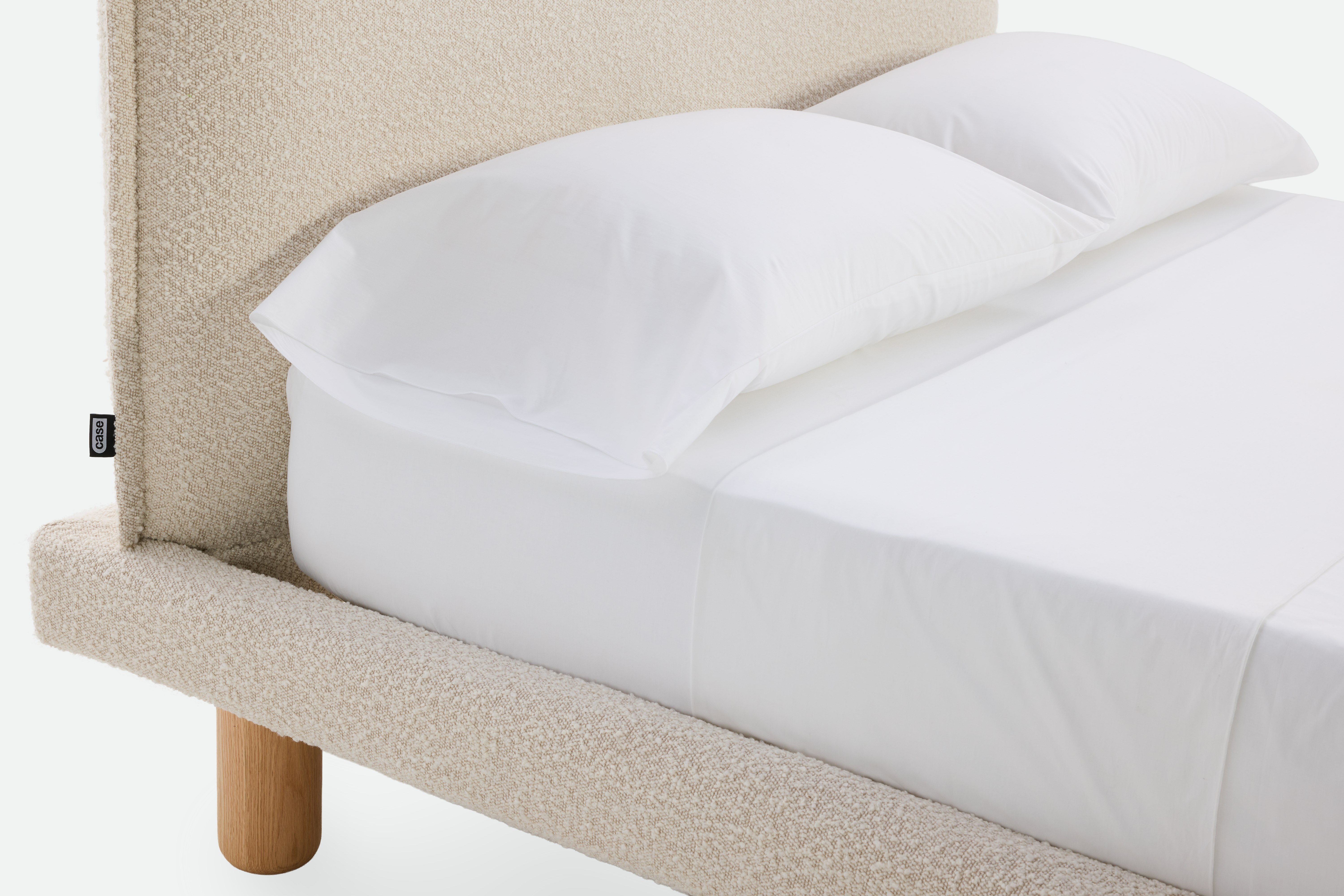 Somme Bed - Queen, Boucle, Birch, Oak