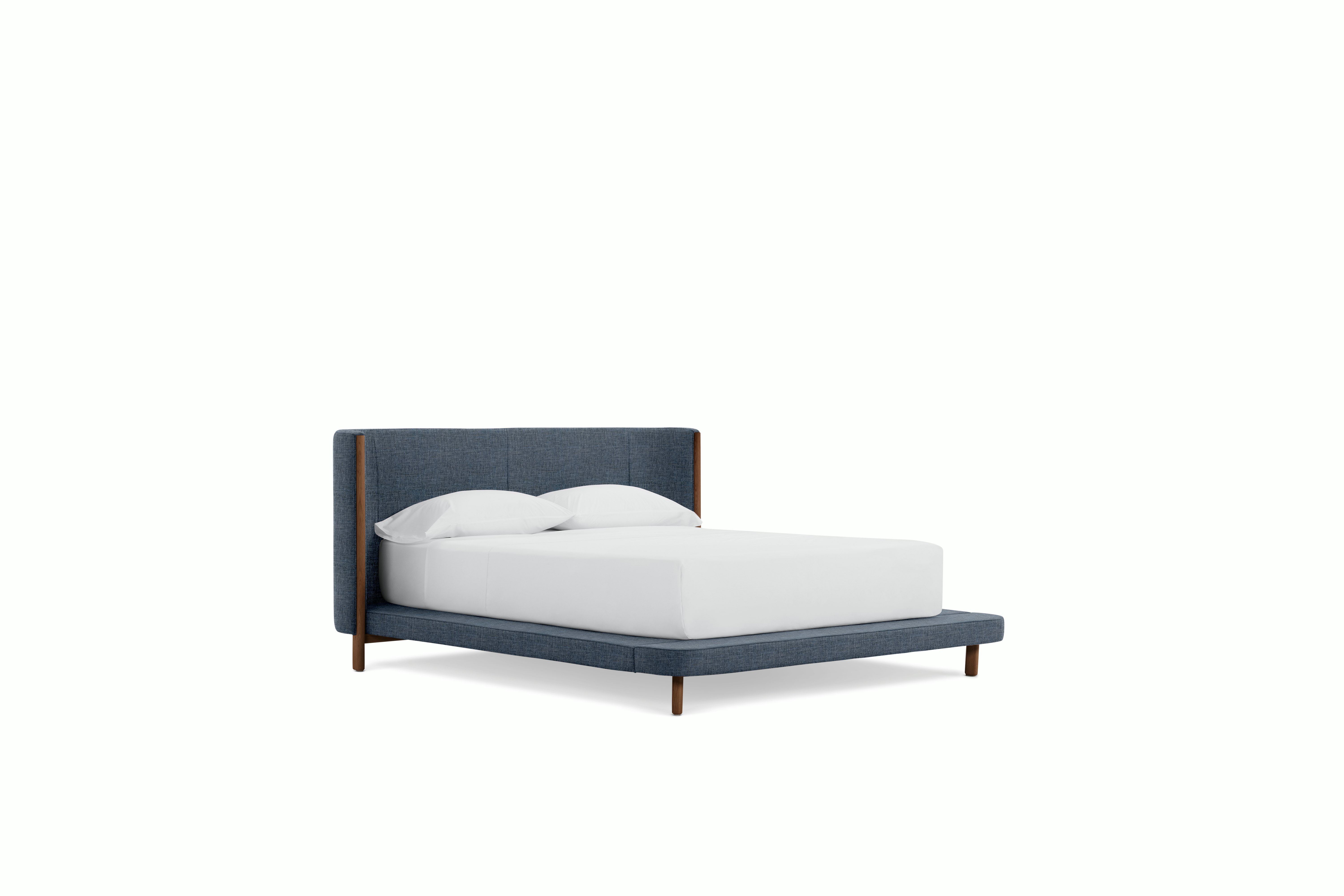 Emmy Bed - Tall in Walnut Robusta Blue