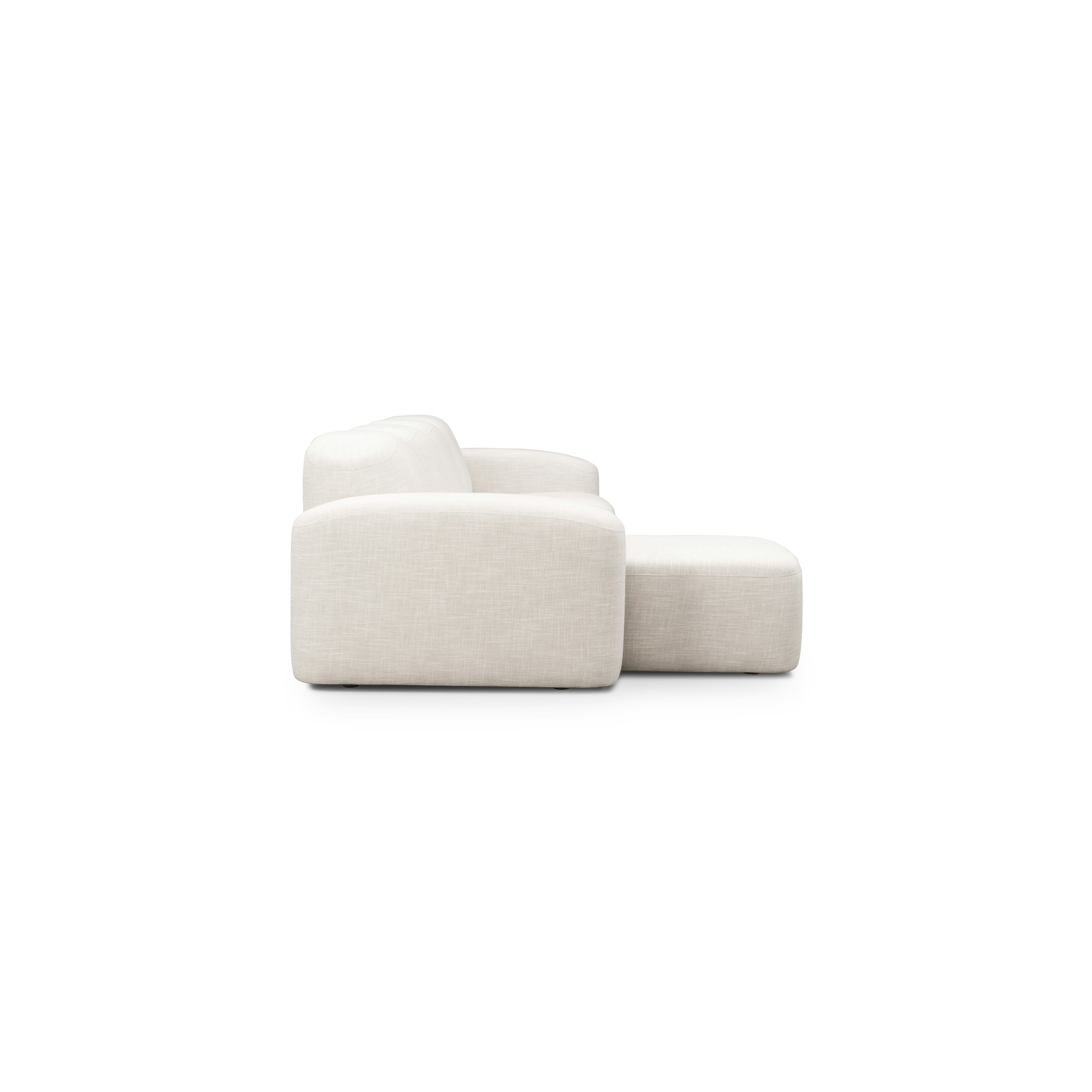 Muse Sectional Chaise - 4 Seater, Byron, Oyster, LAF