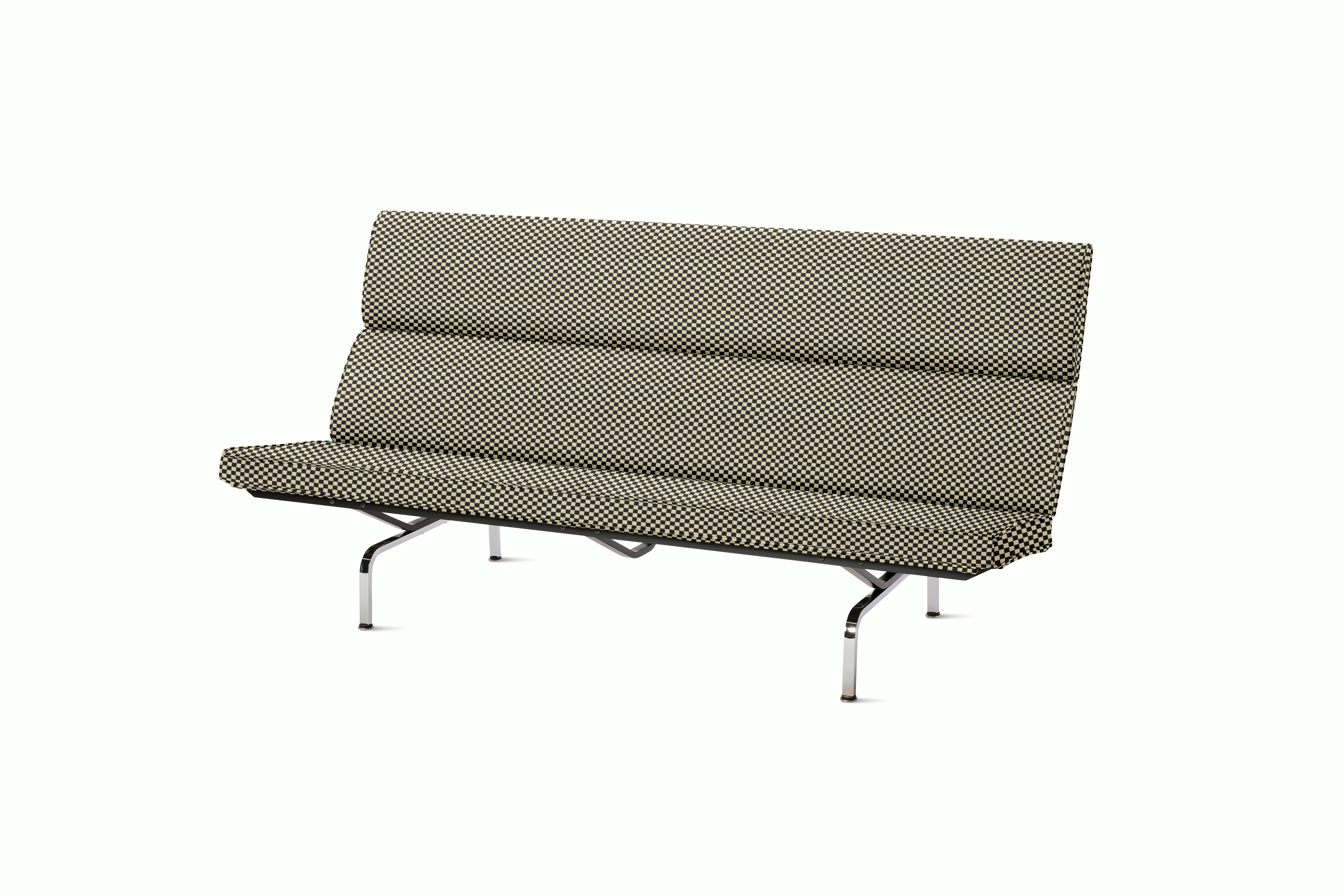 Eames Sofa Compact in Checker Black and White