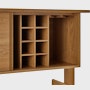 Land Credenza, Oak, Bottle and Glass storage, Empty