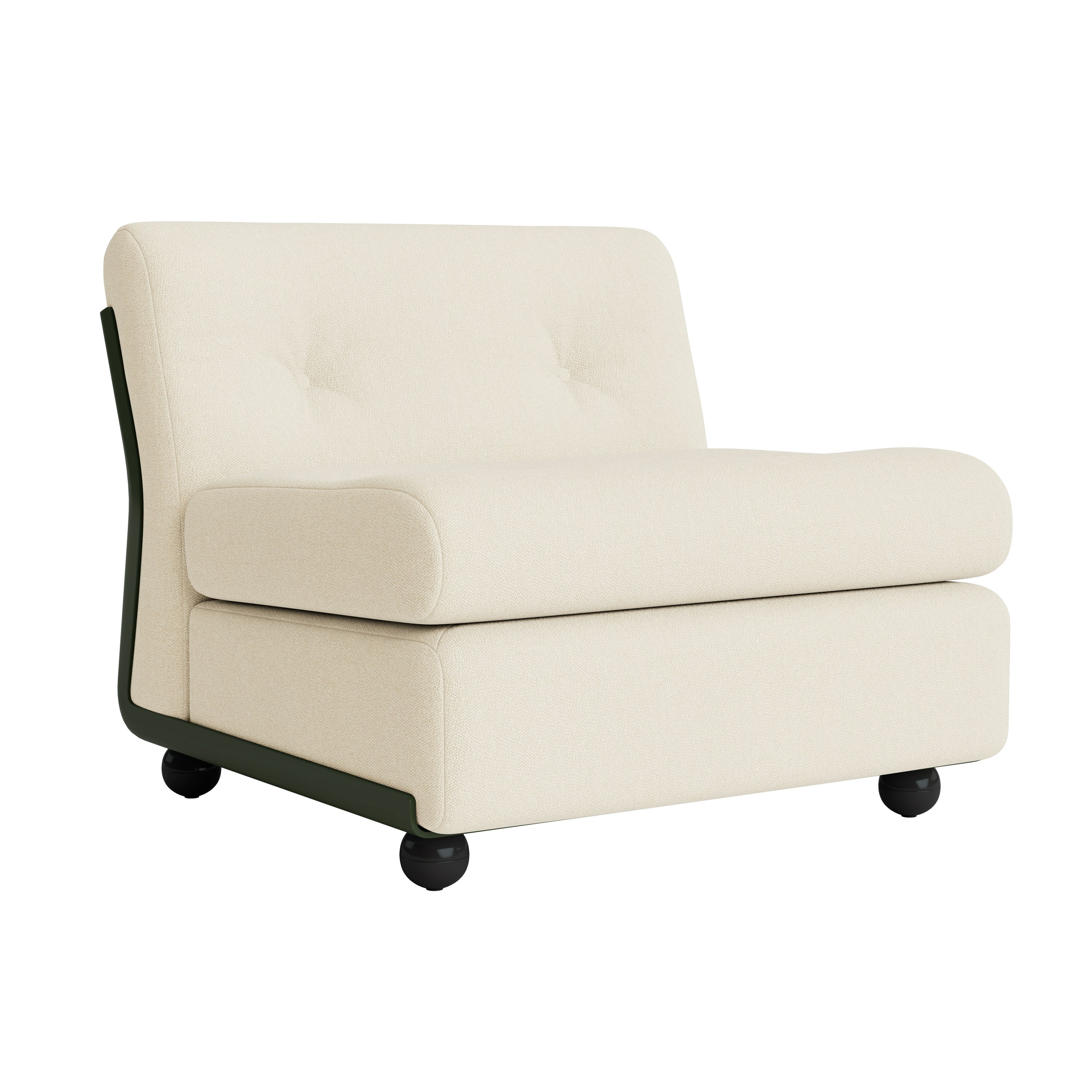Amanta Chair - Turf, Cream, Bottle Green