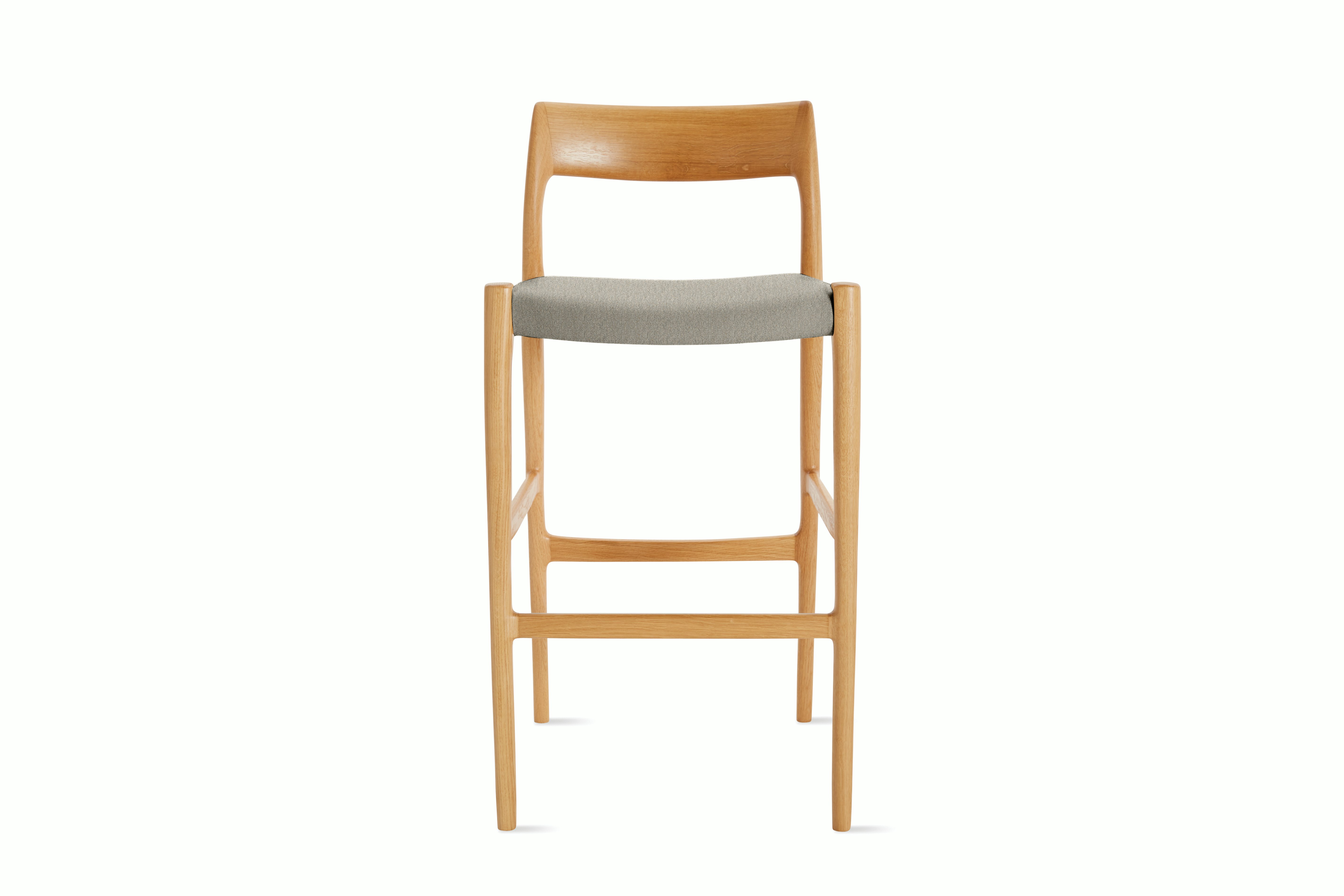 Moller Model 77 Stool - Counter in Album Linen Wisp and Oak