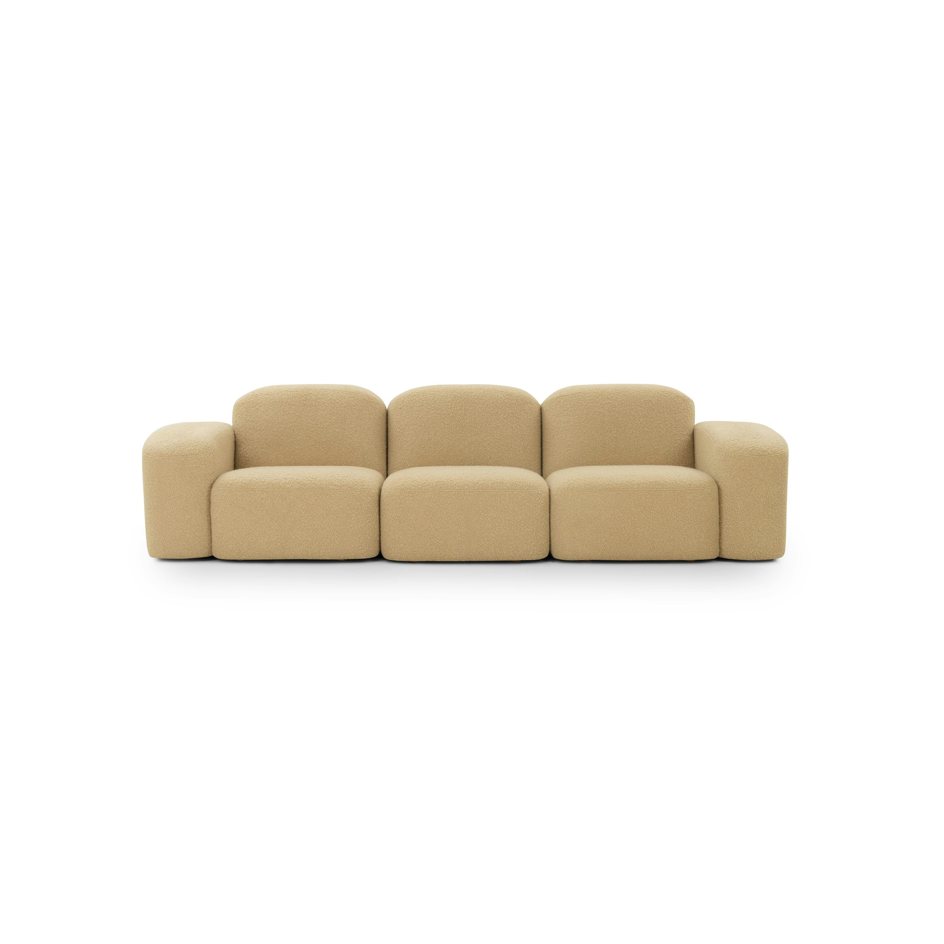 A Muse Sofa in Airlie: Camel viewed from the front.