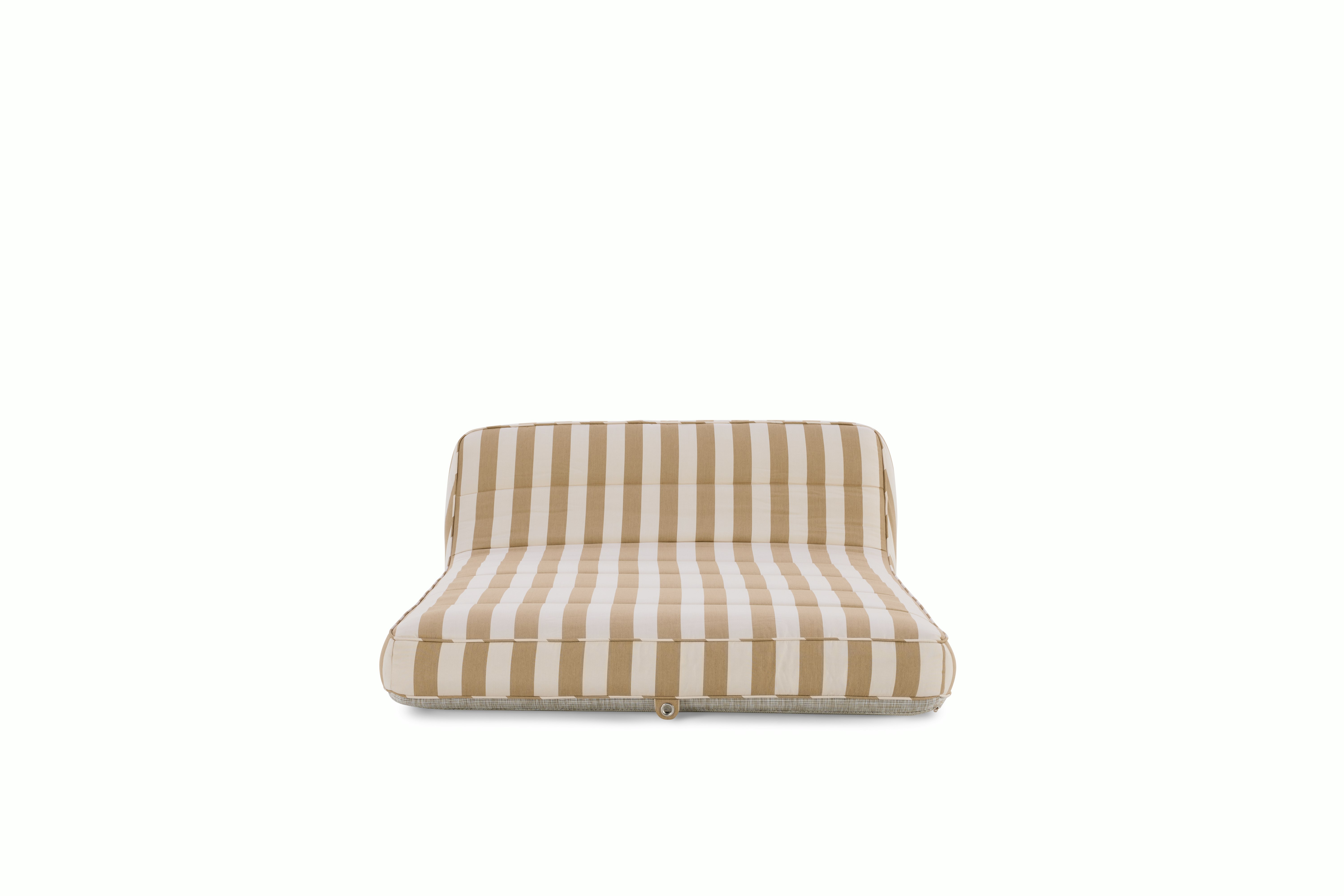 Double Lilo Pool Float - sand/white stripe