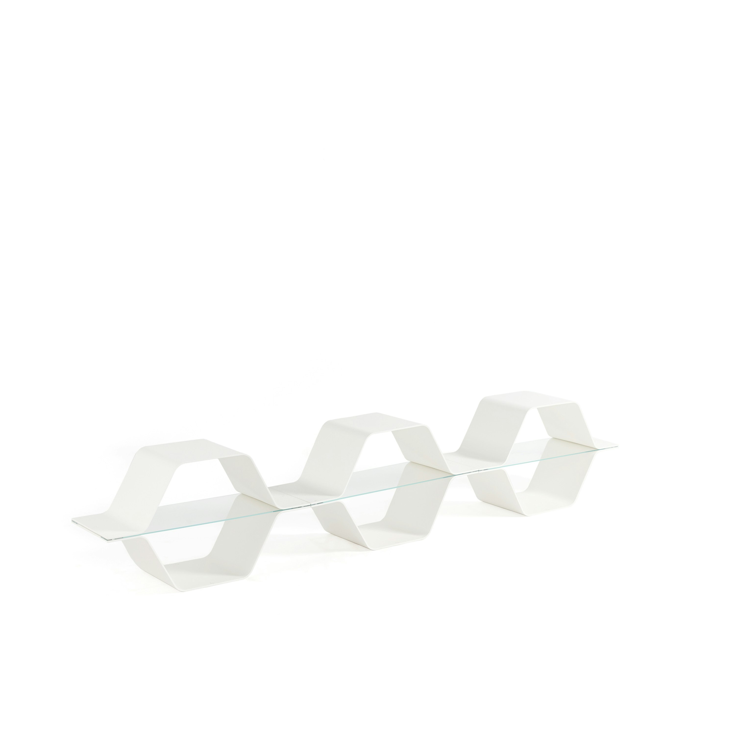 Honeycomb Modular Shelving 3 Cells - Configuration C, Horizontal, White