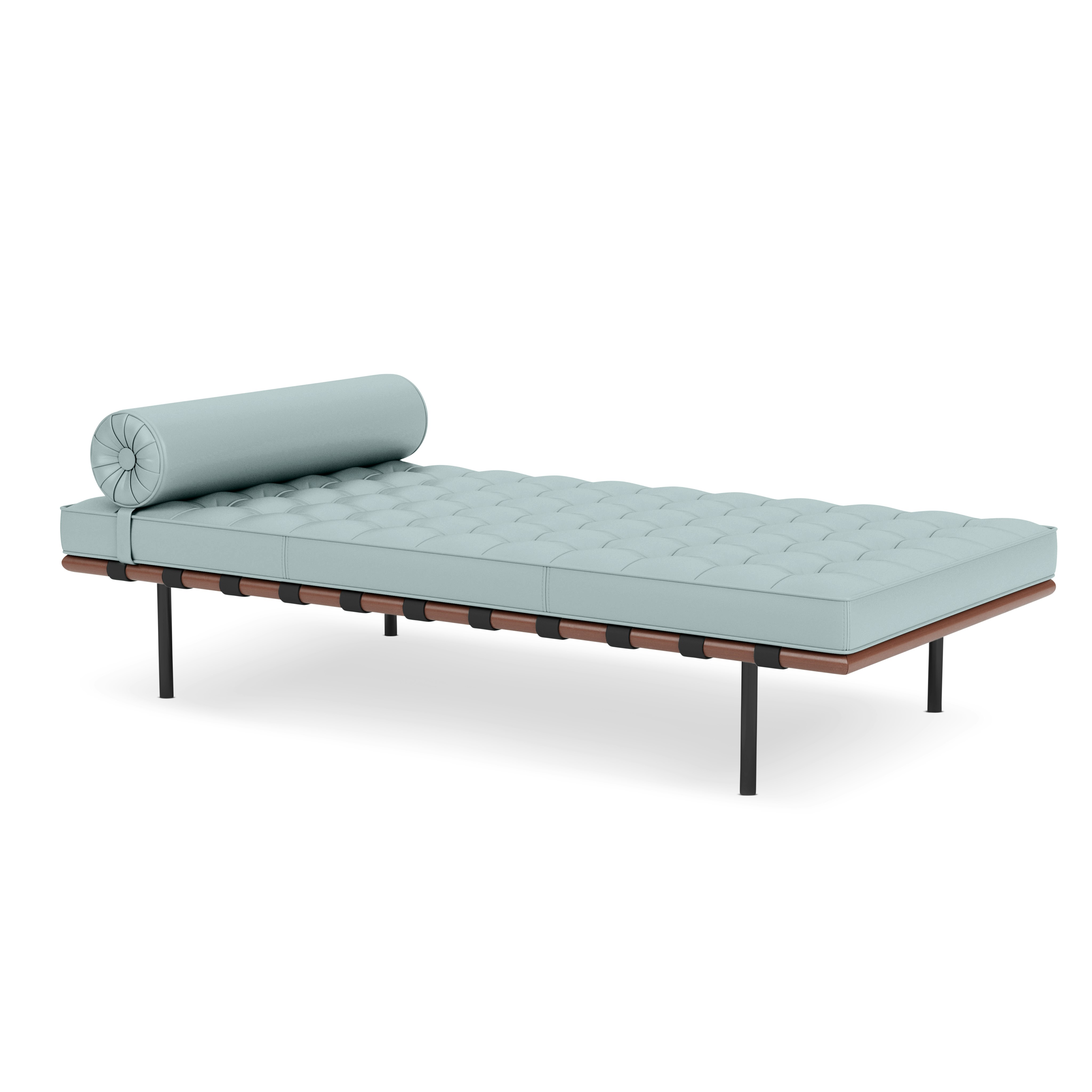 Barcelona Couch - Standard,  Acqua Leather,  Saratoga Passage,  Black