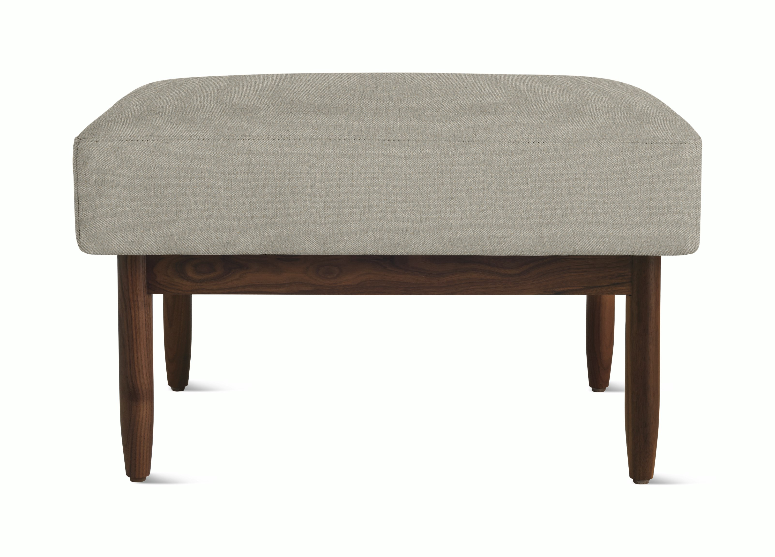 Raleigh Ottoman - Walnut,  Album Linen,  Wisp