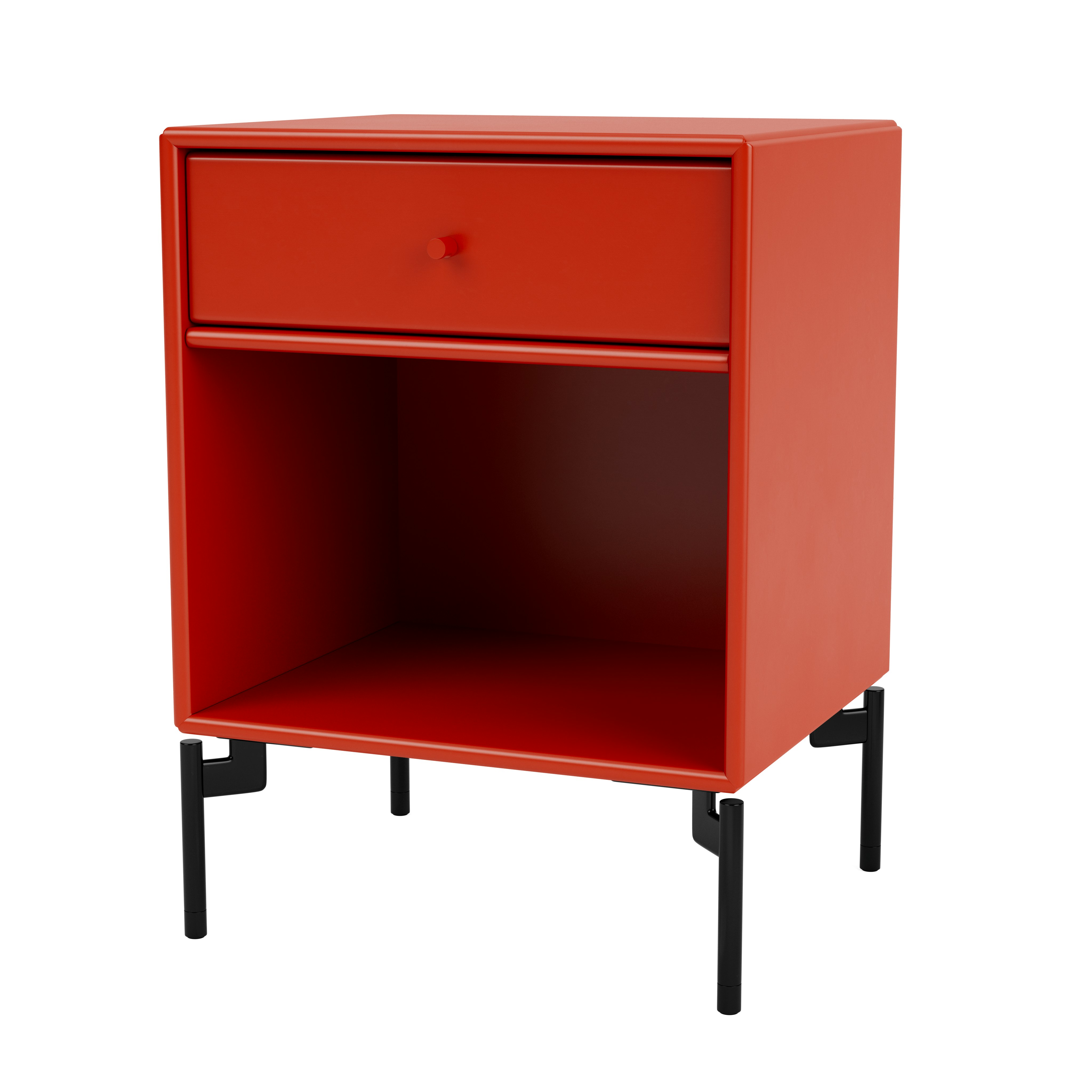 Dream Bedside Table - Rosehip, Black Legs