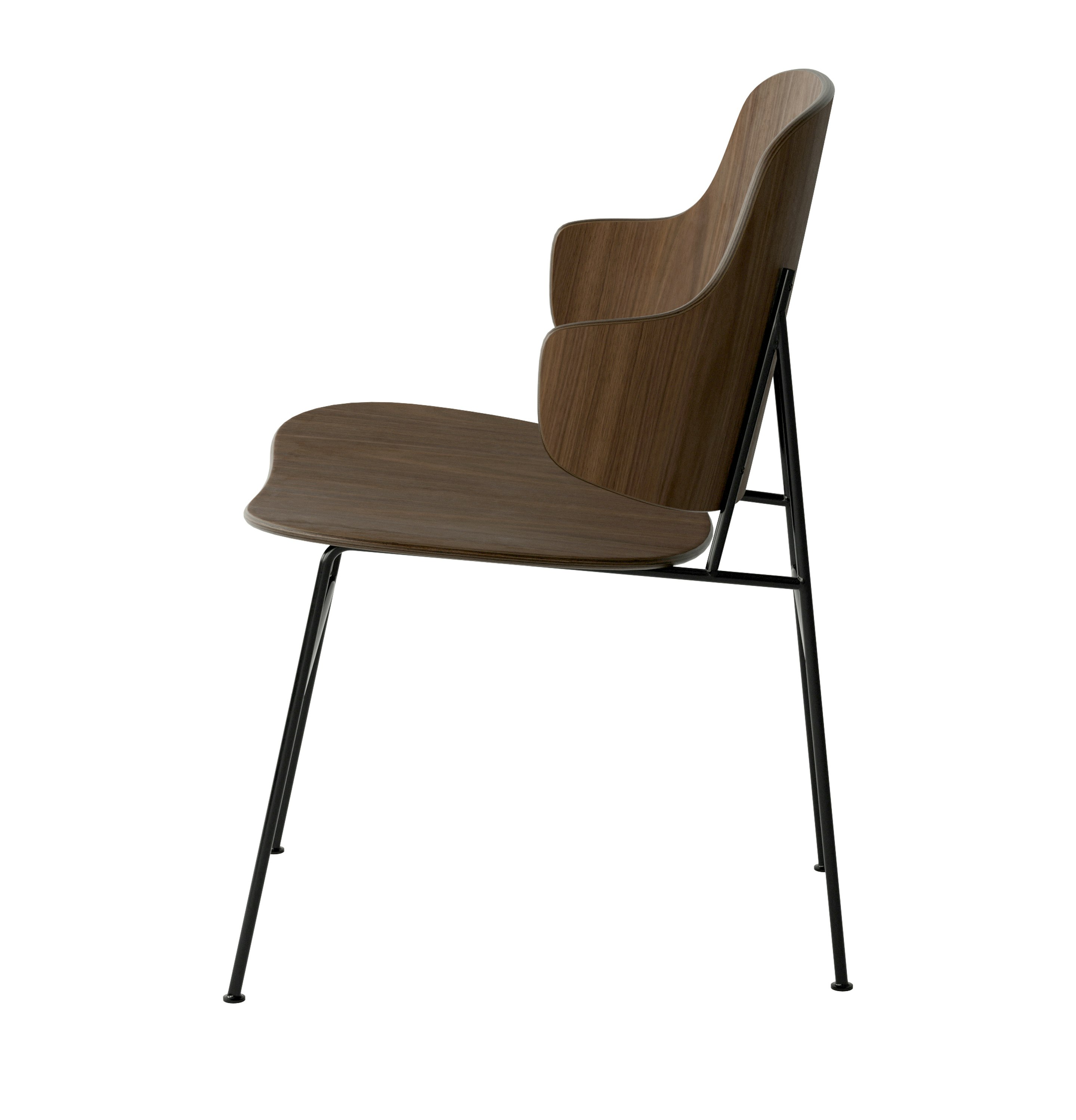 Penguin Dining Chair - Unupholstered, Walnut