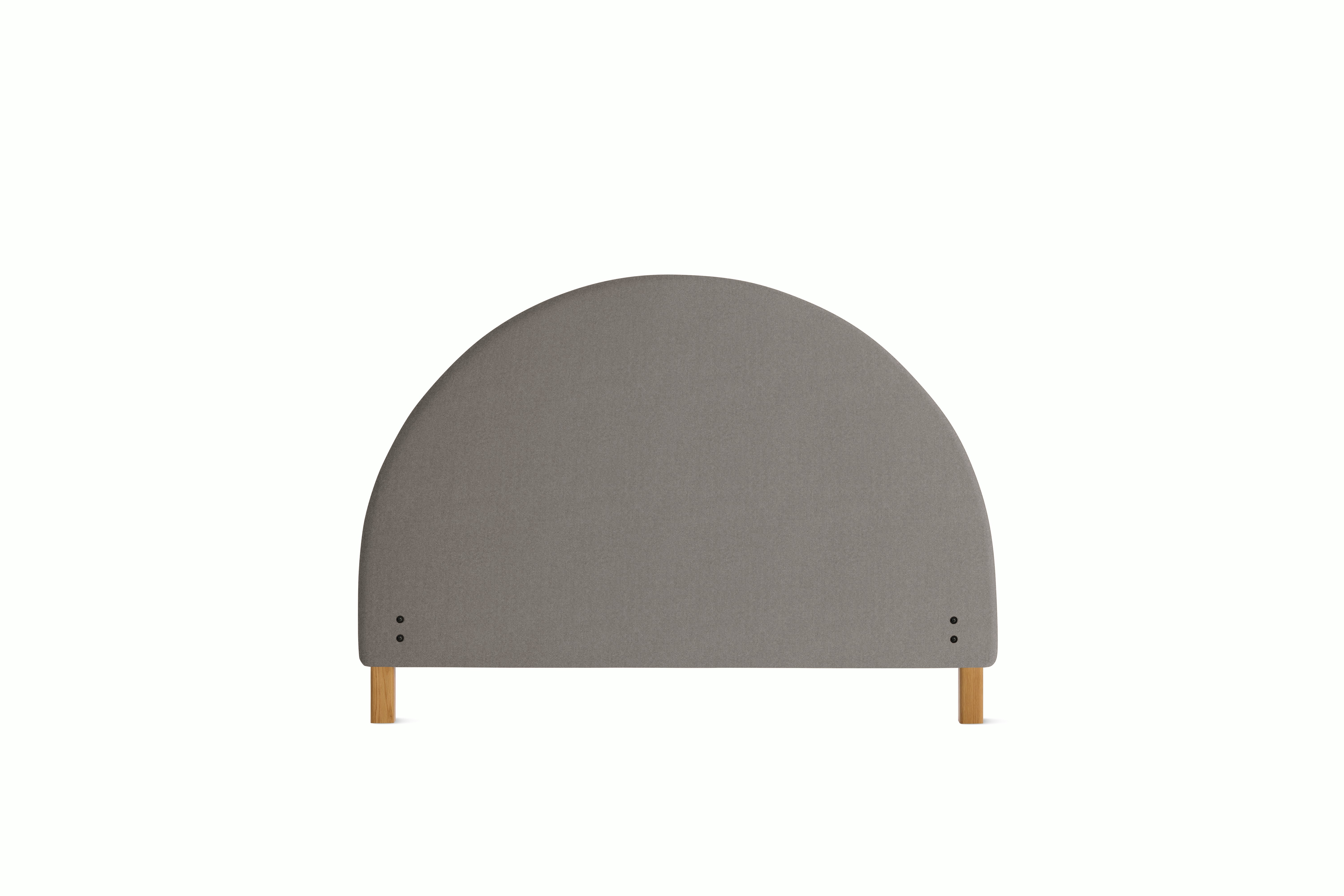 A Demi Headboard  in plutonic viewed from the front.