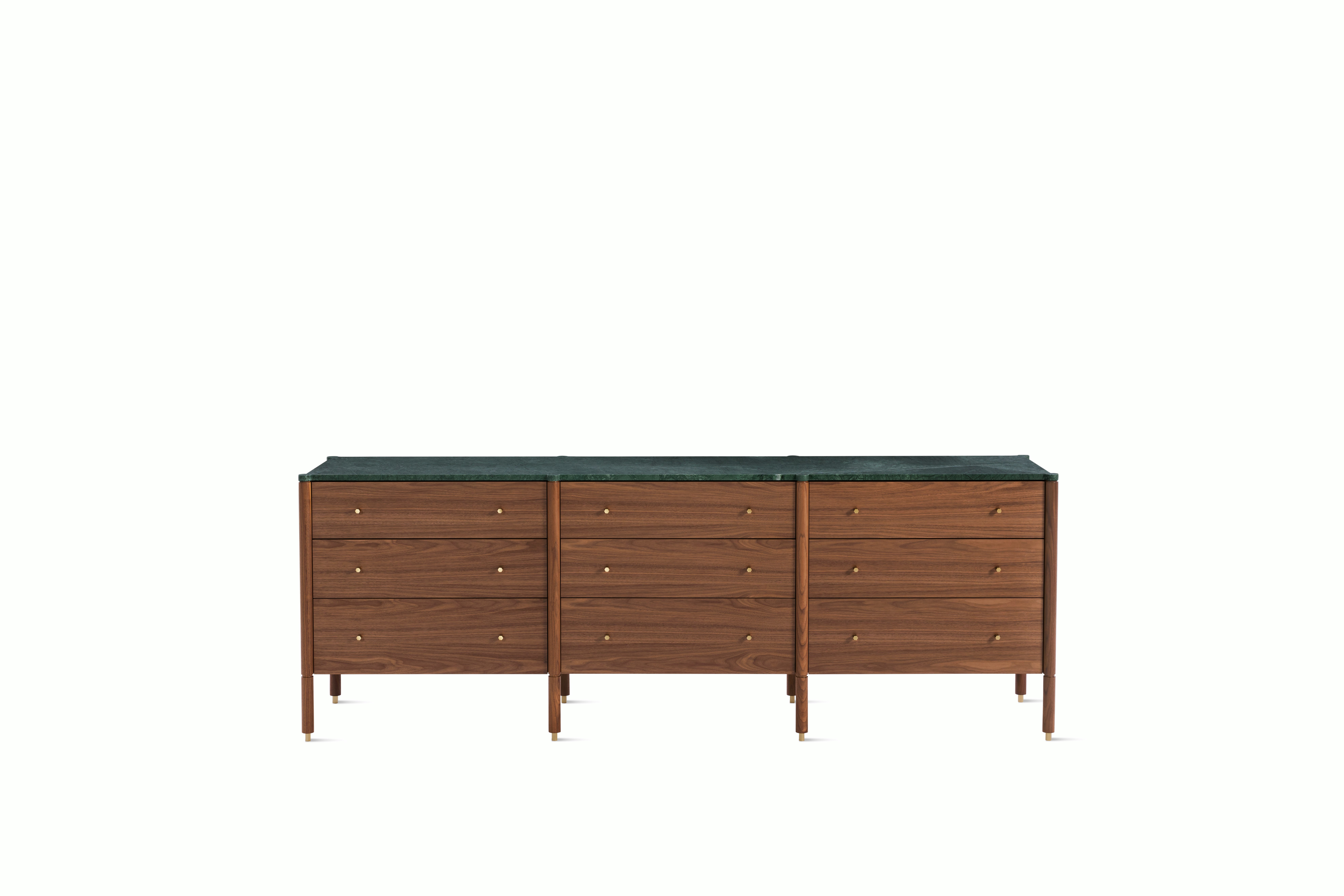 Morrison Dresser - Body Only - Walnut , Nine Drawer