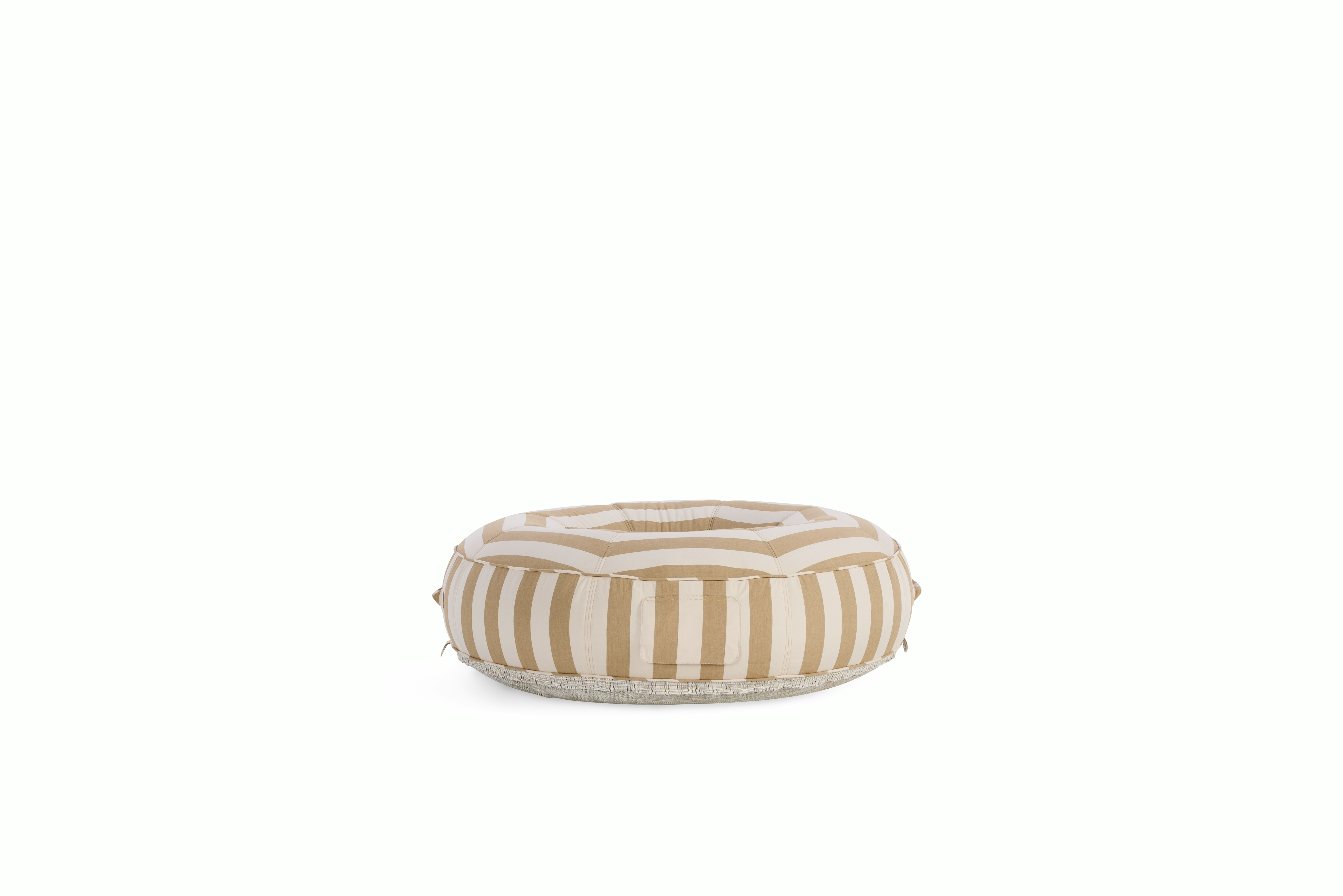 Ring Lilo Pool Float - sand/white stripe