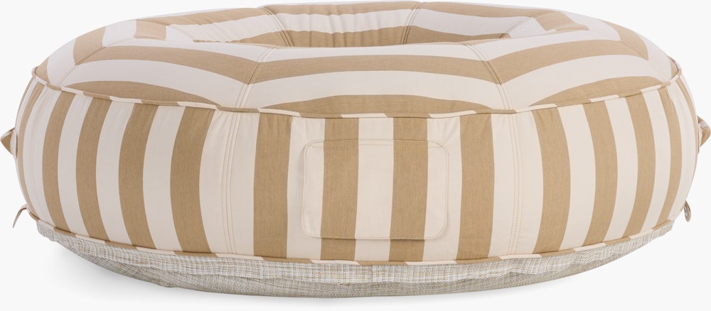 Ring Lilo Pool Float - sand/white stripe