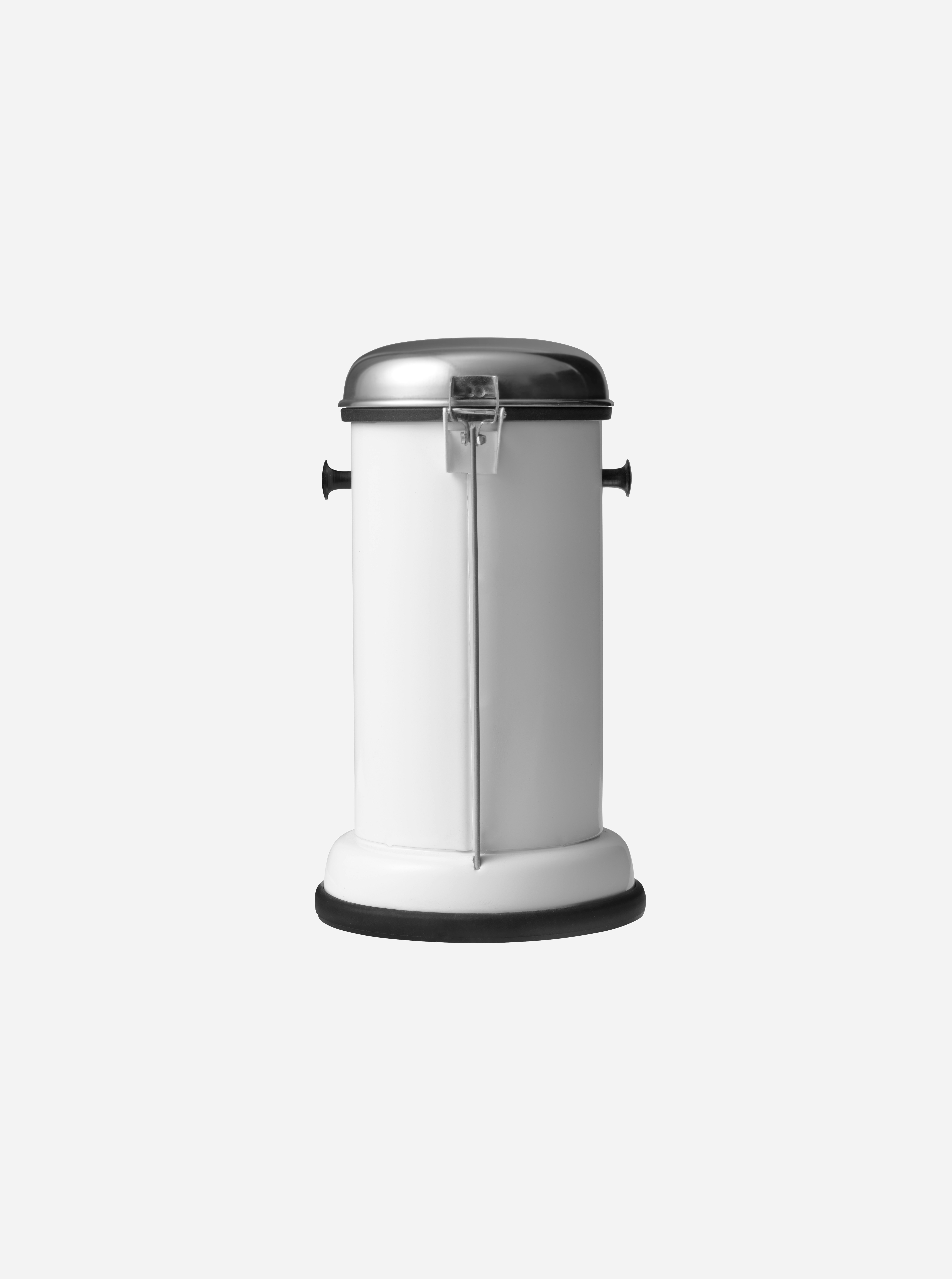 A Vipp Pedal Bin Viewed from behind.