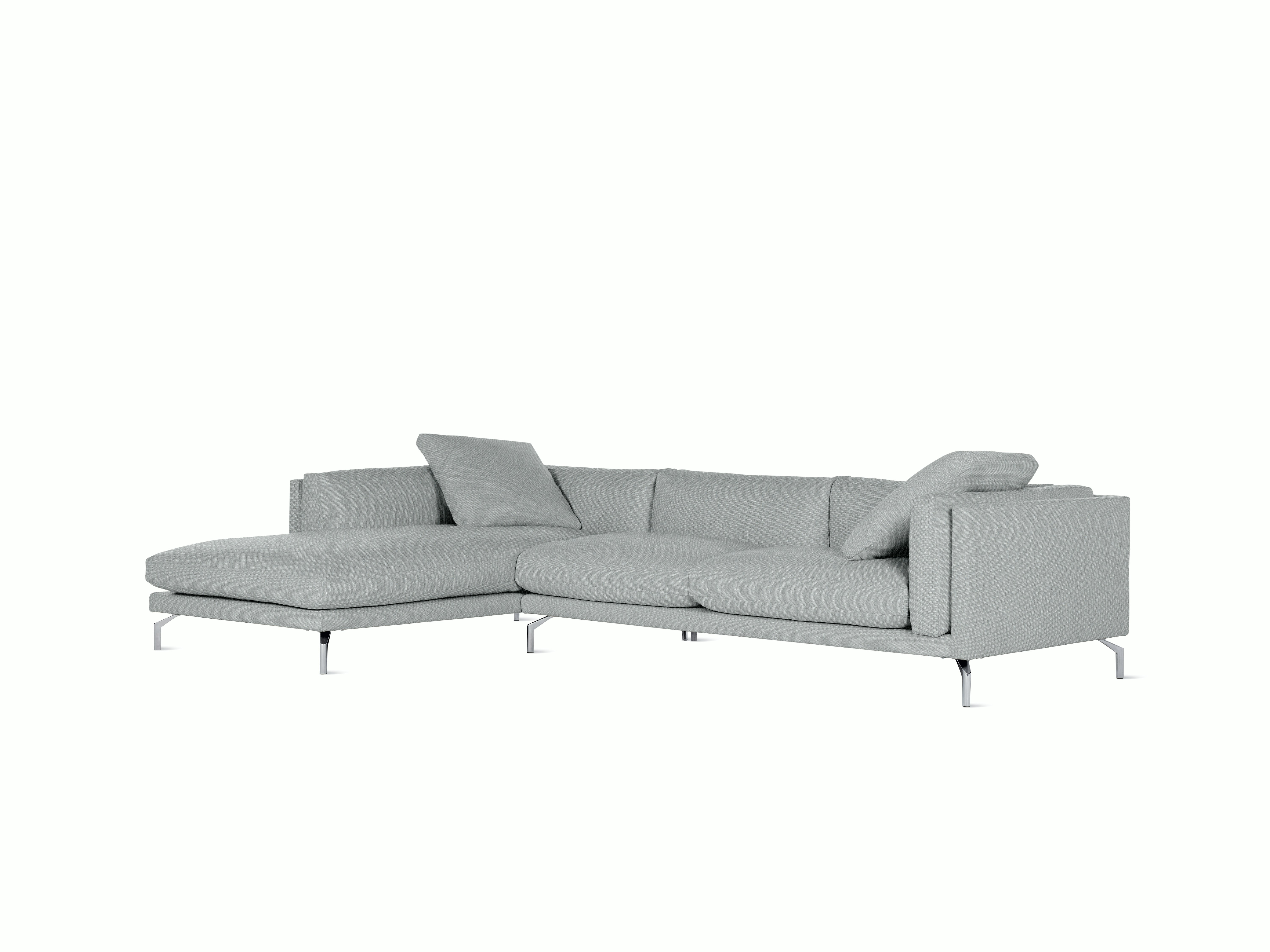 Como Sectional Chaise Left - Album Linen, Powder