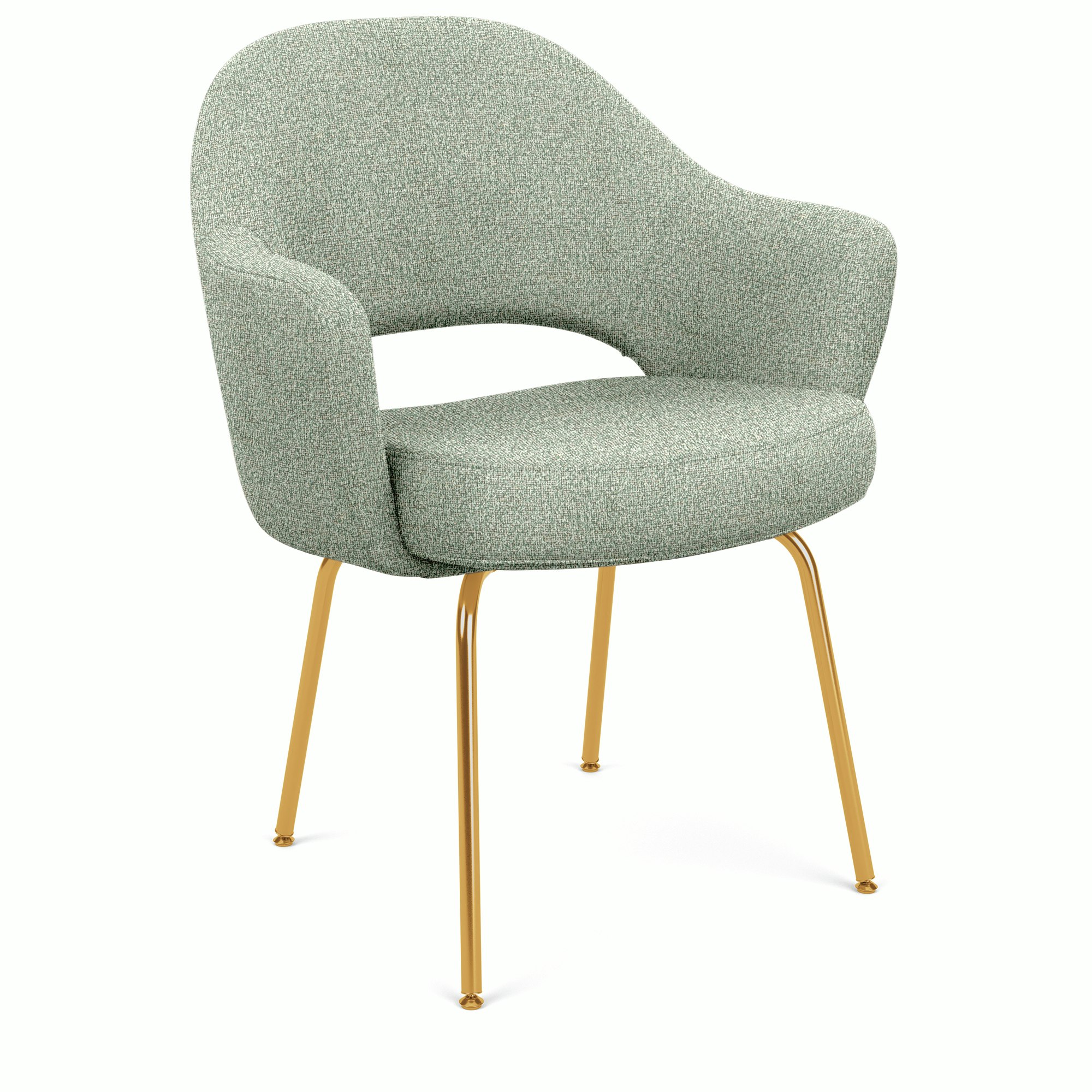 Saarinen Executive Armchair - Tempest,  Mist,  Gold