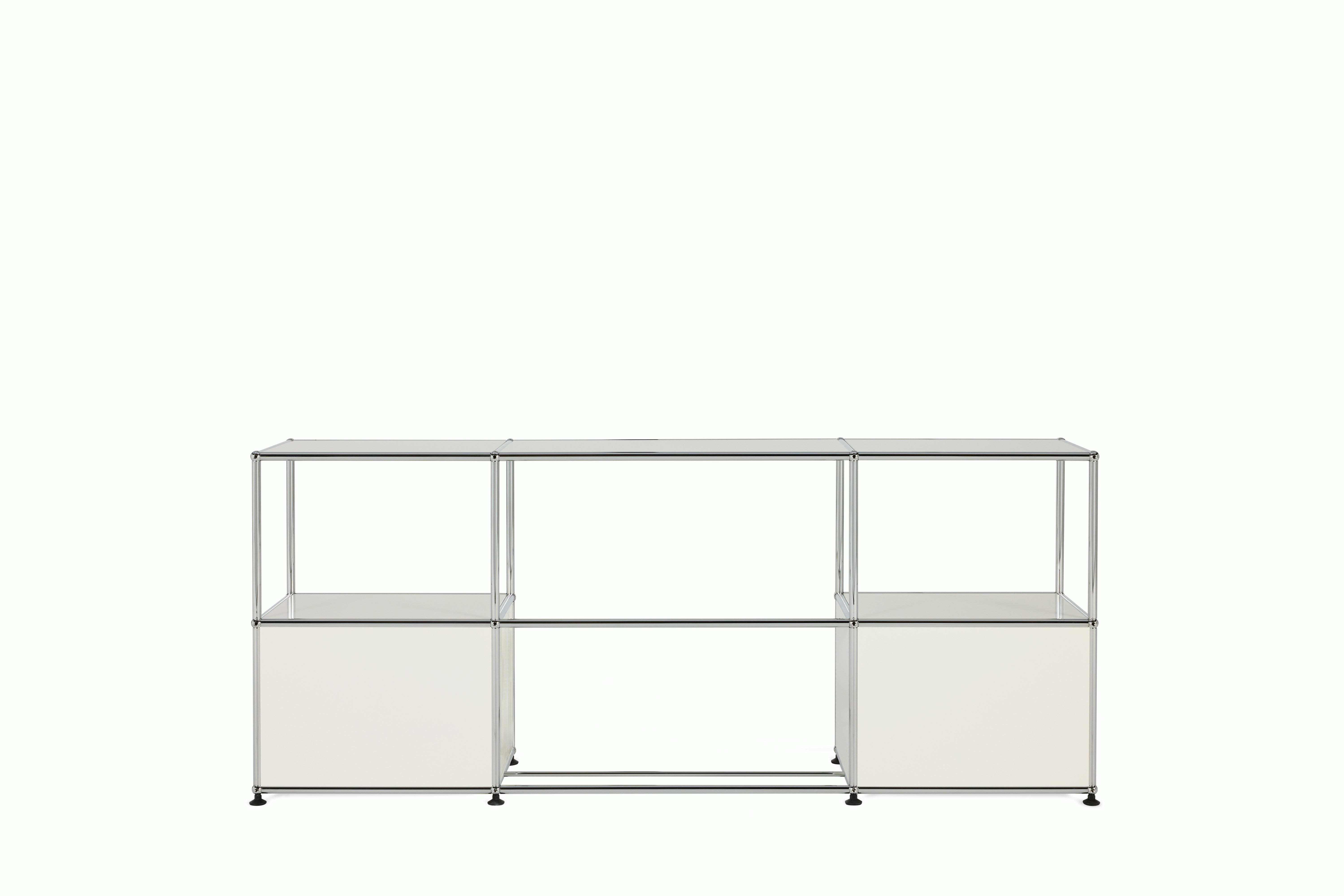 USM Haller Double Storage Desk - White