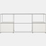 USM Haller Double Storage Desk - White