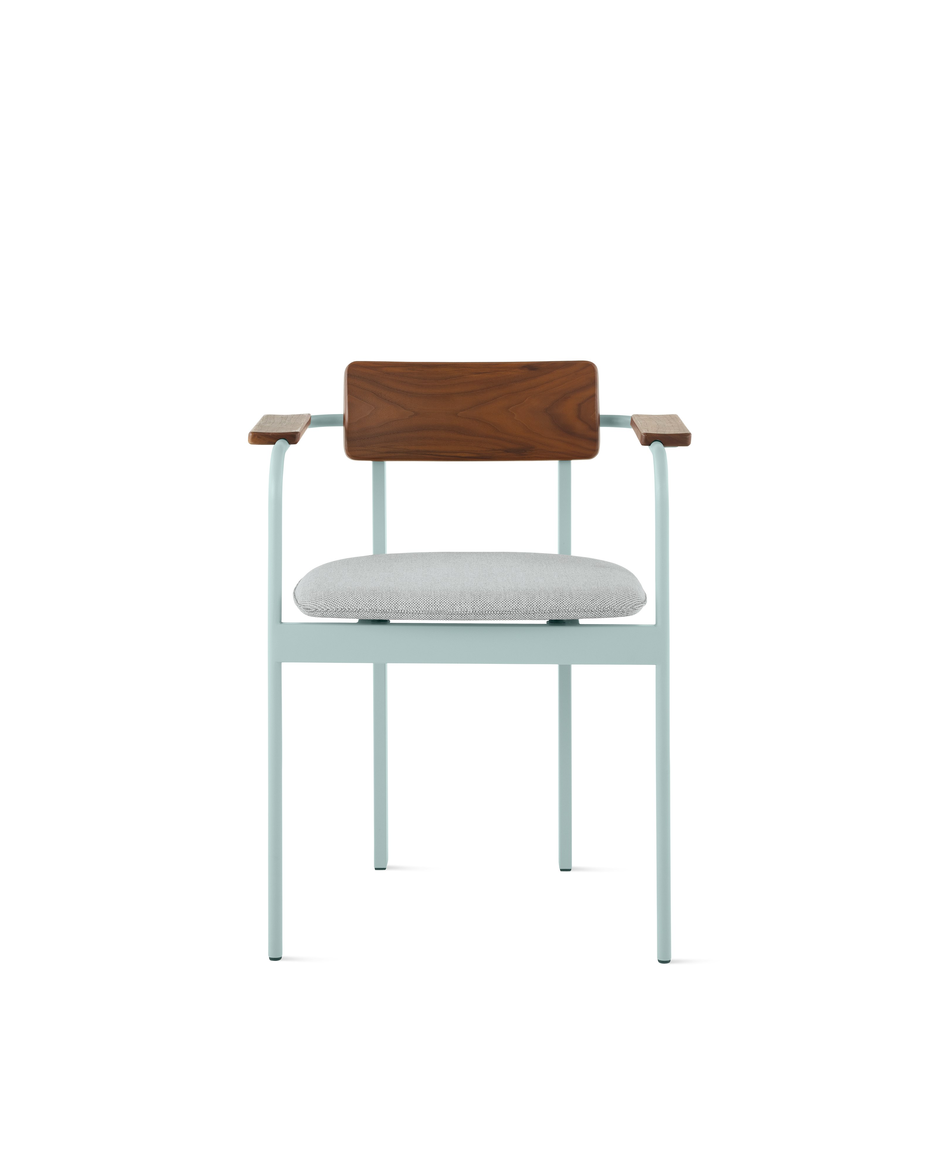 Betwixt Mixed Materials Chair - armchair,  glacier,  walnut,  surf