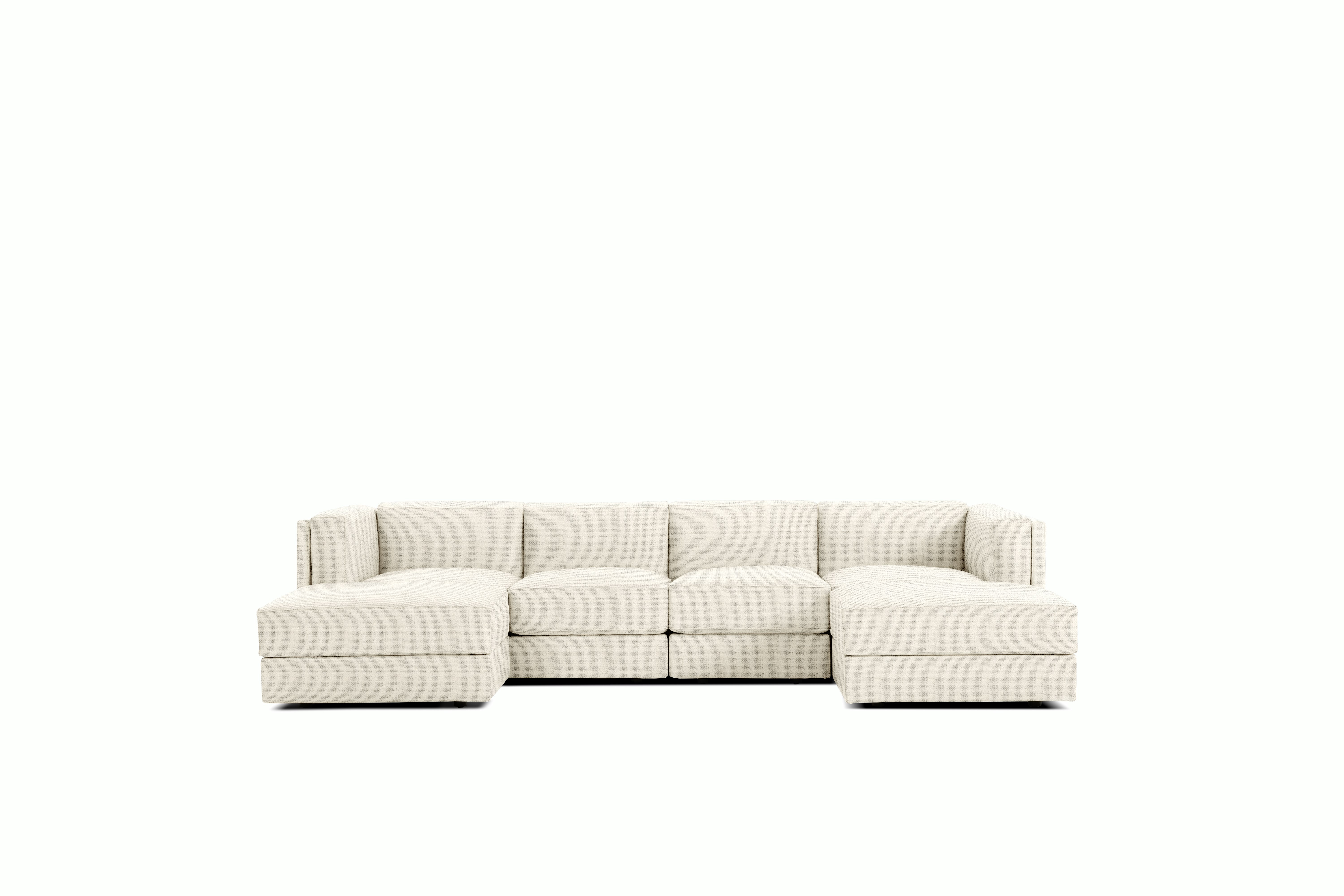 Symme Double Chaise Sectional - Fabric Frame
