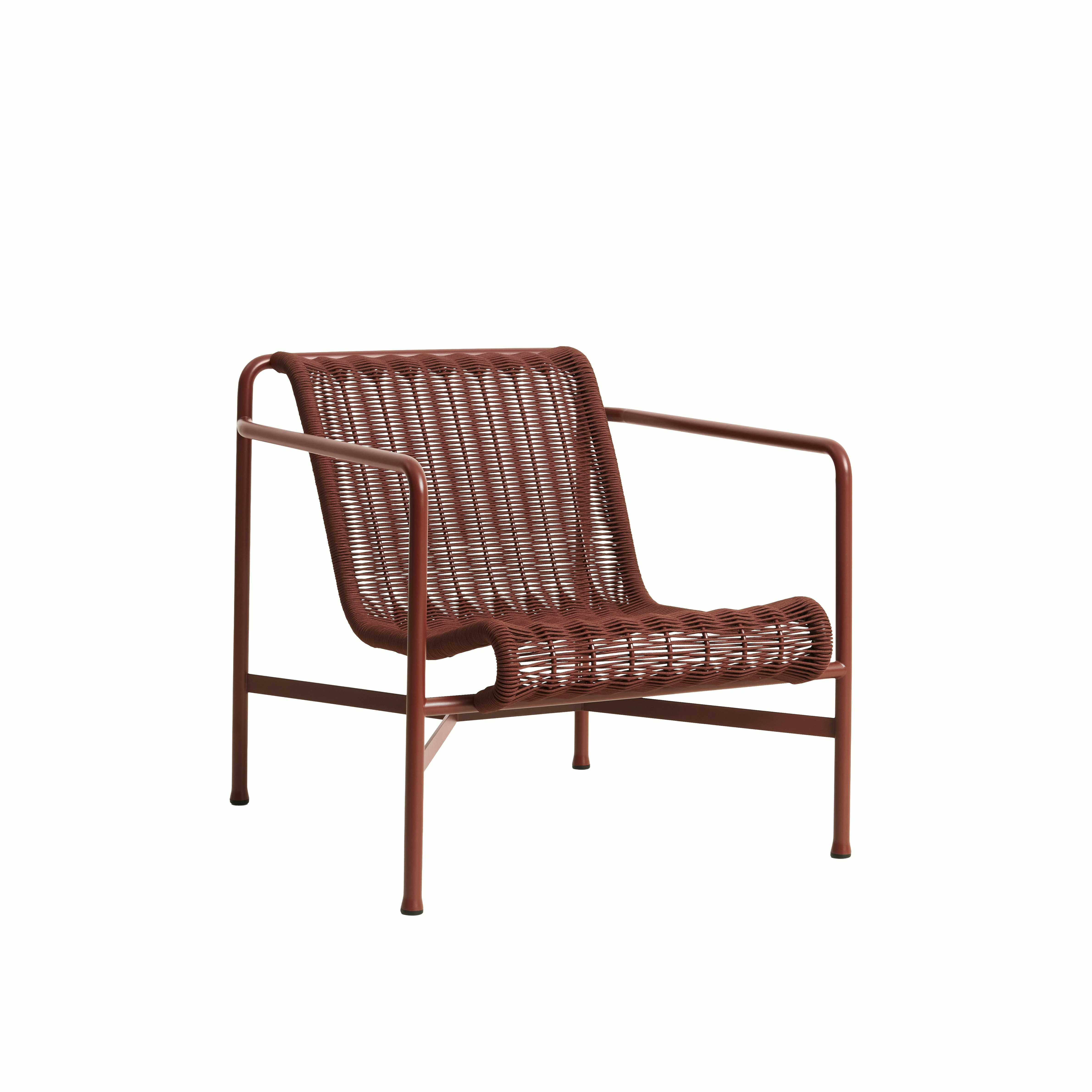 Palissade Cord Lounge Chair - Low Back, Iron Red