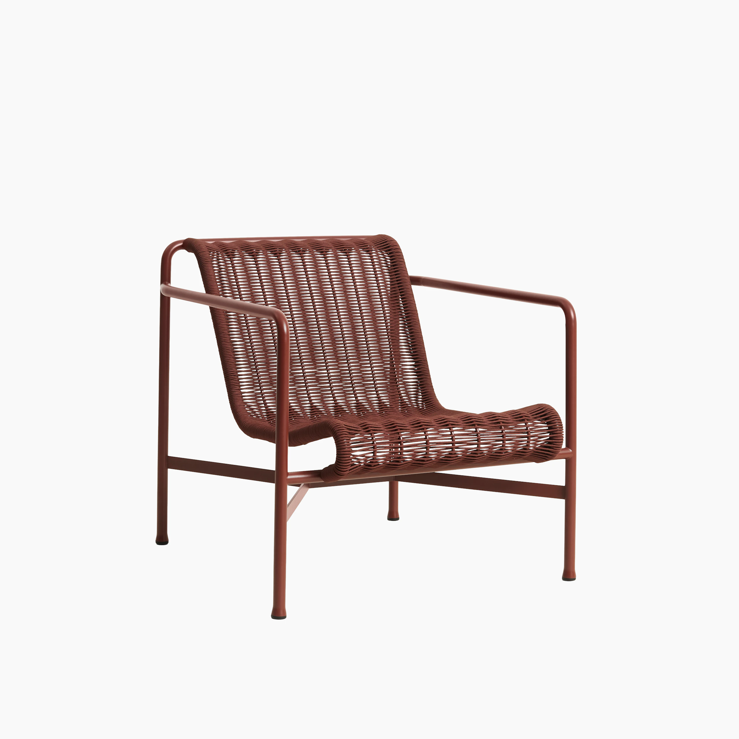 Palissade Cord Lounge Chair - Low Back, Iron Red