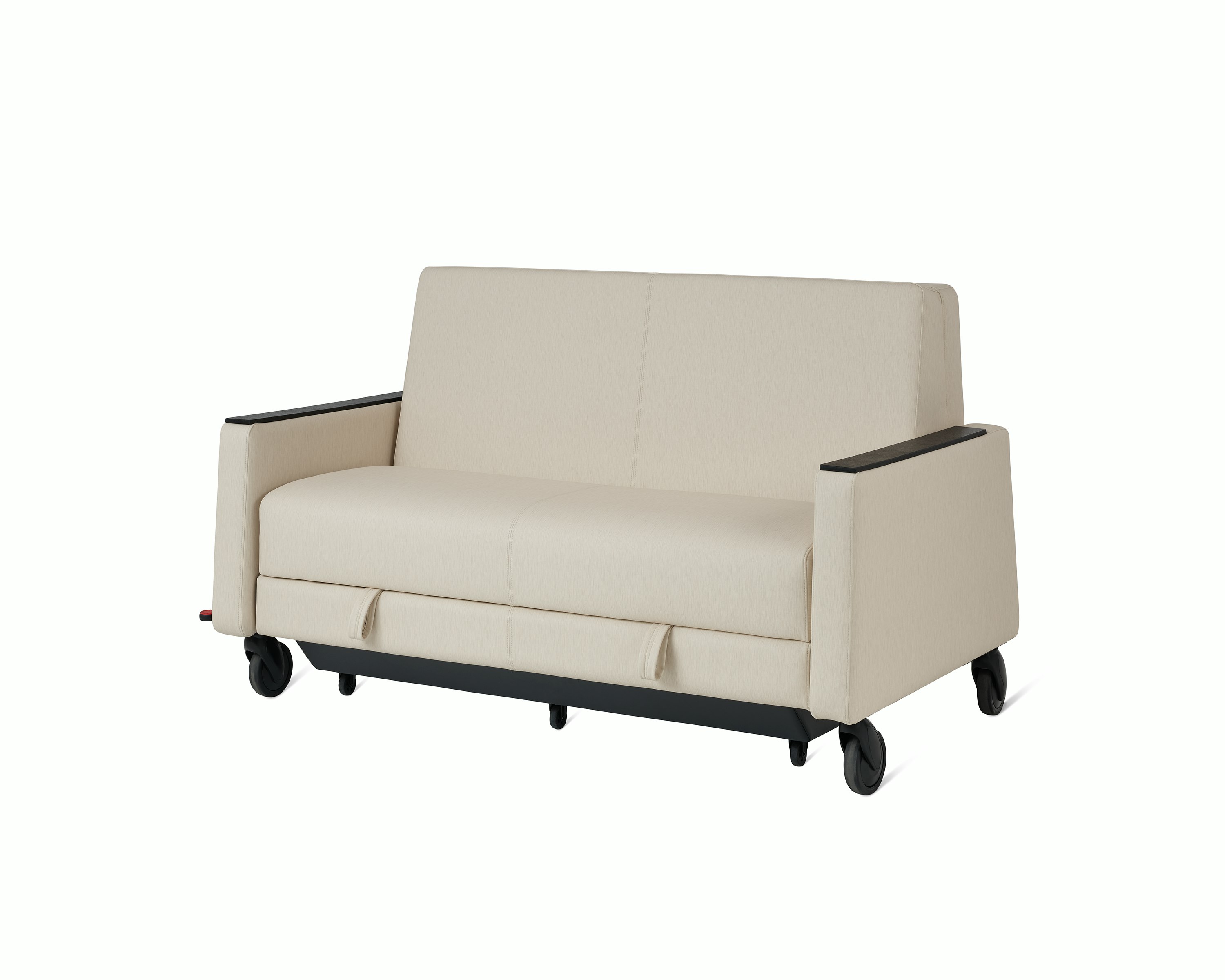 Gemma Sleep Settee viewed from an angle in seated position.