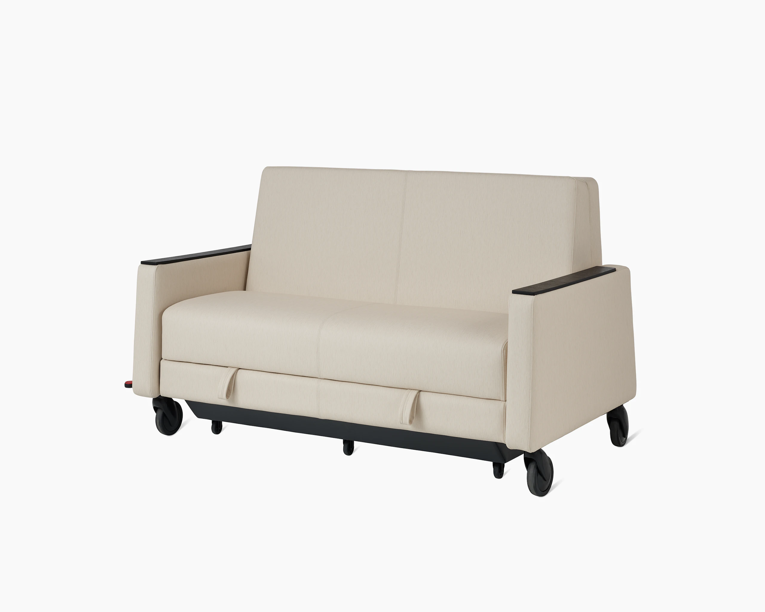 Gemma Sleep Settee viewed from an angle in seated position.