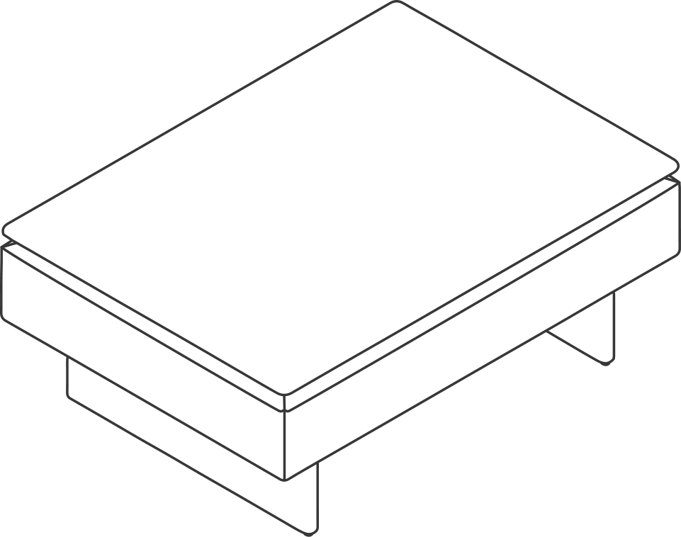 A line drawing - Mantle Ottoman | Large