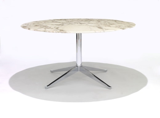 Florence Knoll marble Table Desk with chrome base