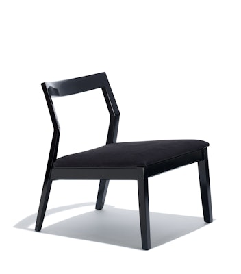 Knoll Black Lacquer Krusin Lounge Chair