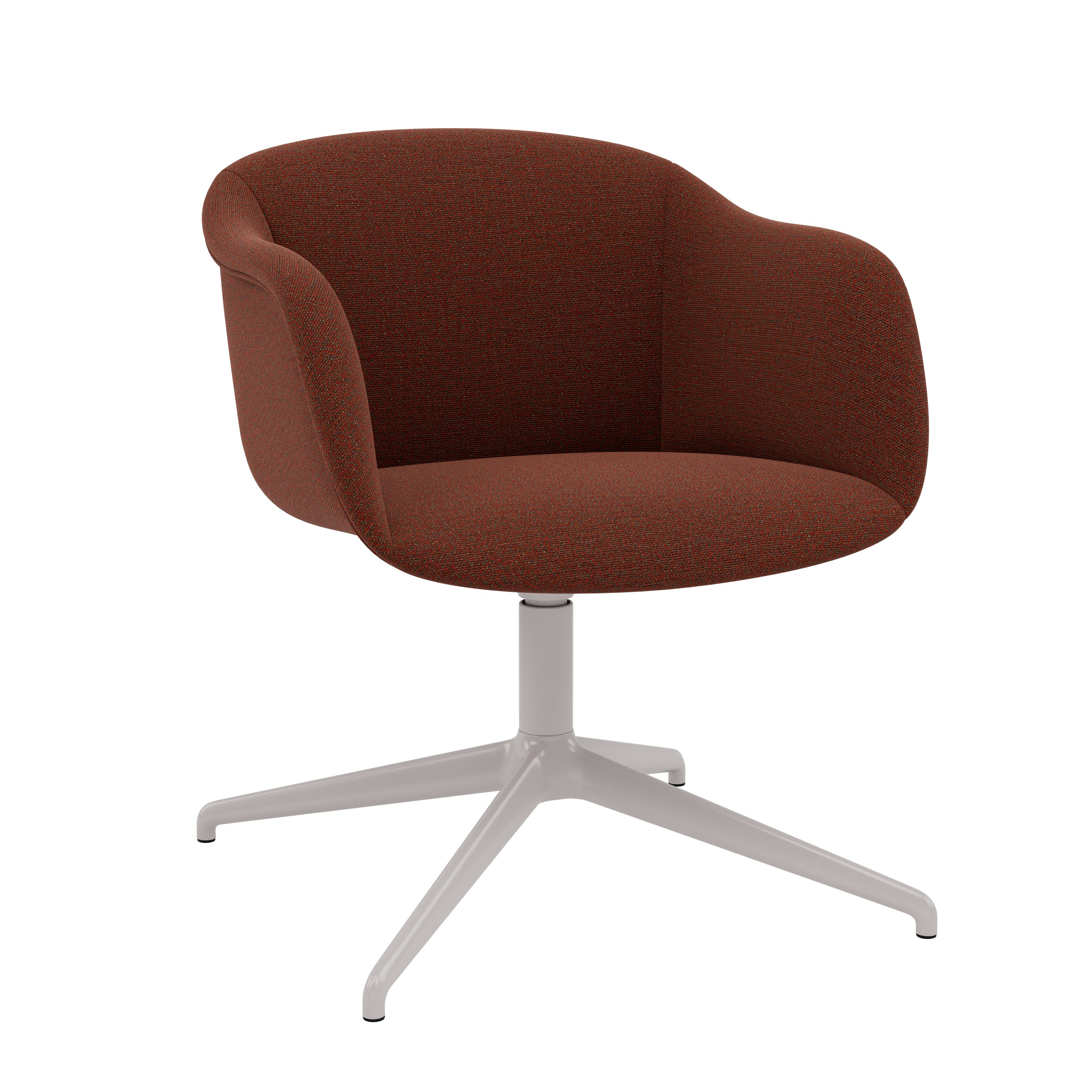 Fiber Soft Armchair - Swivel, Grey, Ecriture, 580