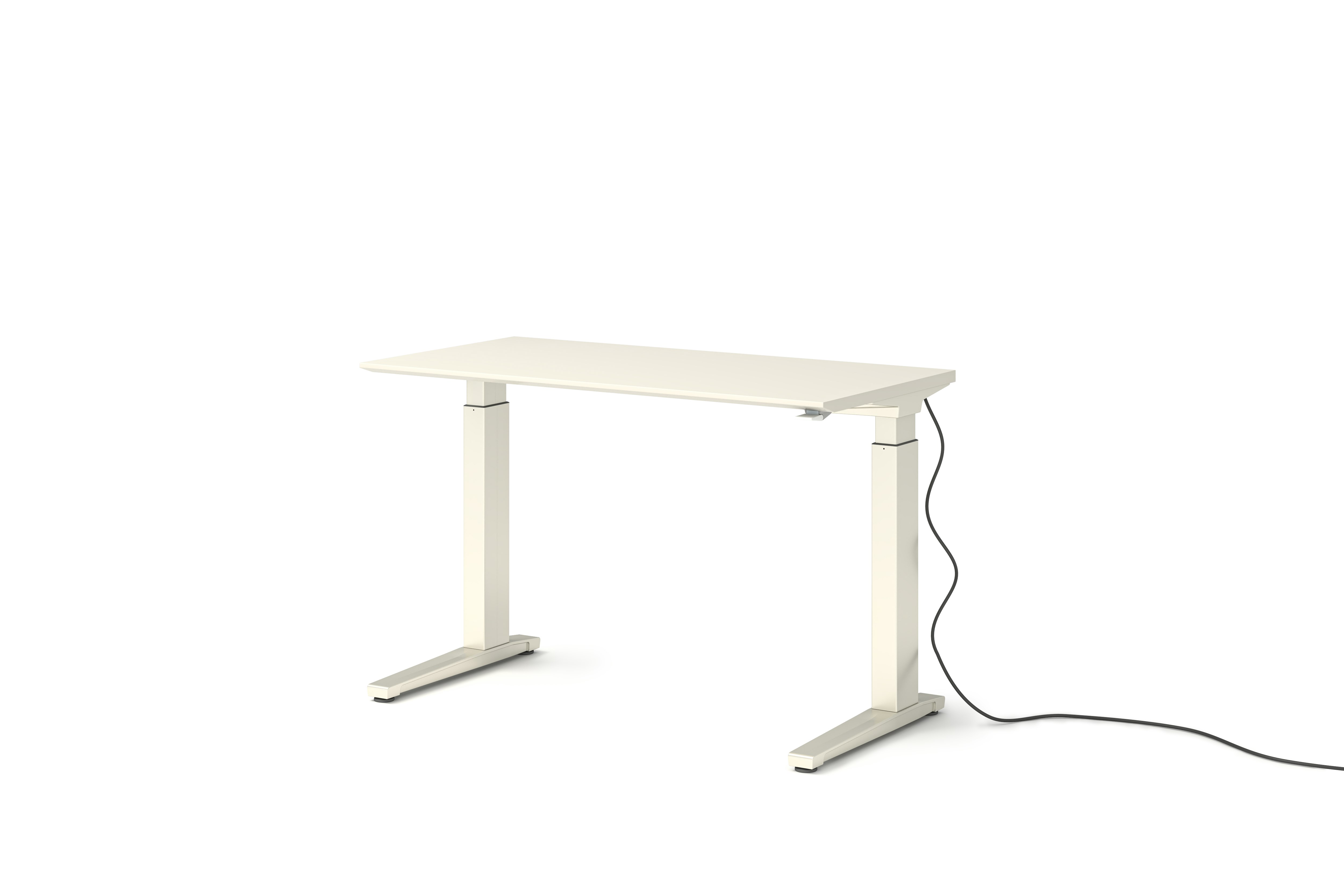 Renew Sit-To-Stand Desk - 23x46,  White Laminate White,  Standard Power