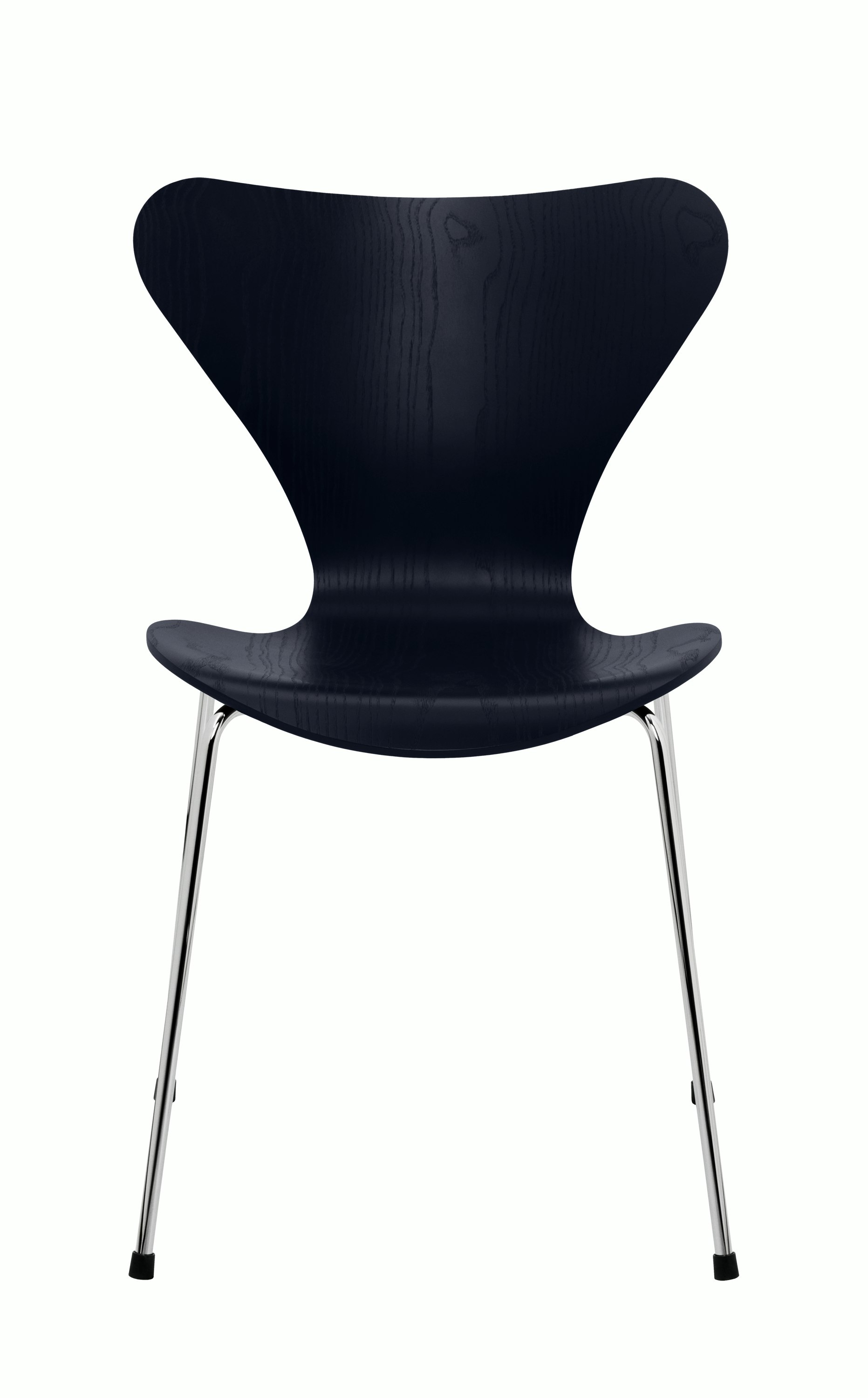 Series 7 Chair - Colored Ash, Midnight Blue, Chromed Steel
