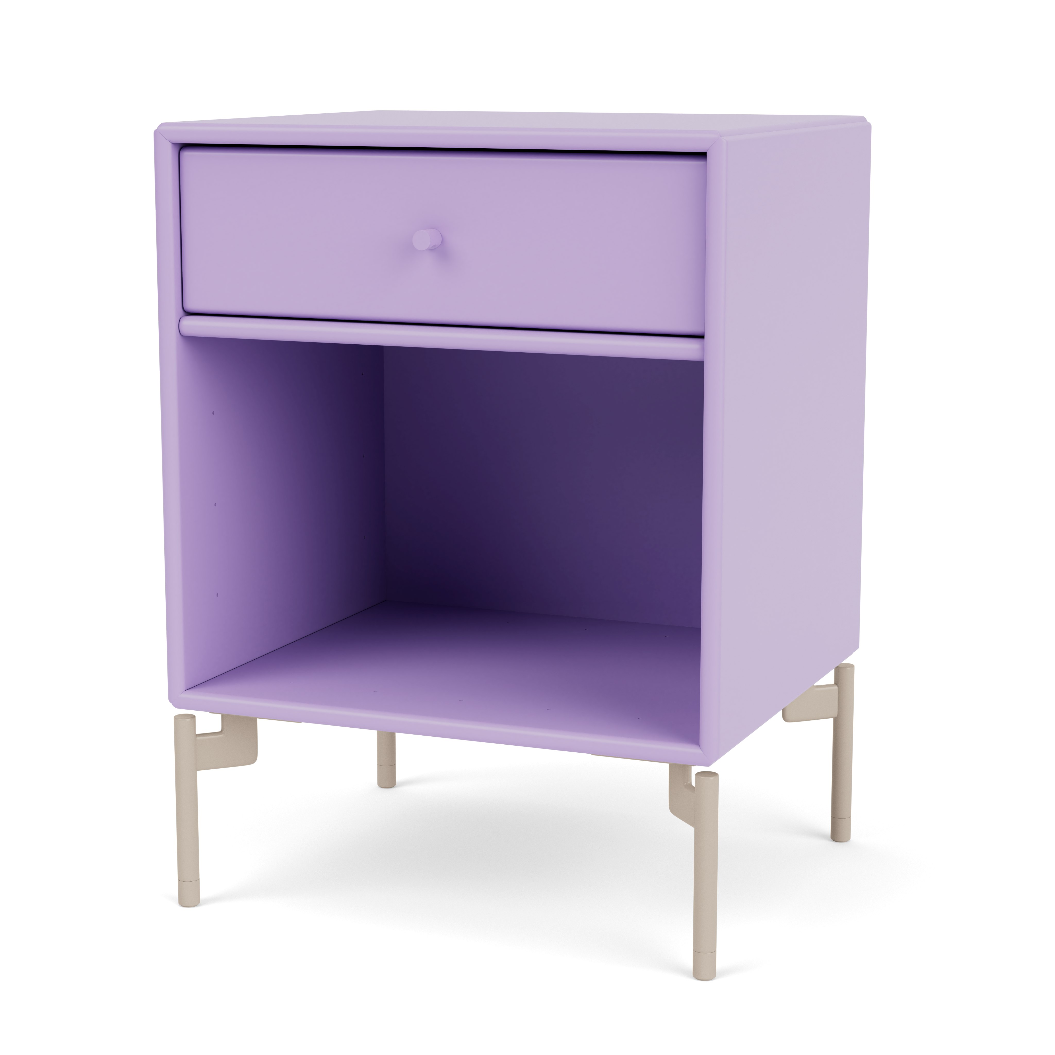 Dream Bedside Table - Iris, Mushroom Legs