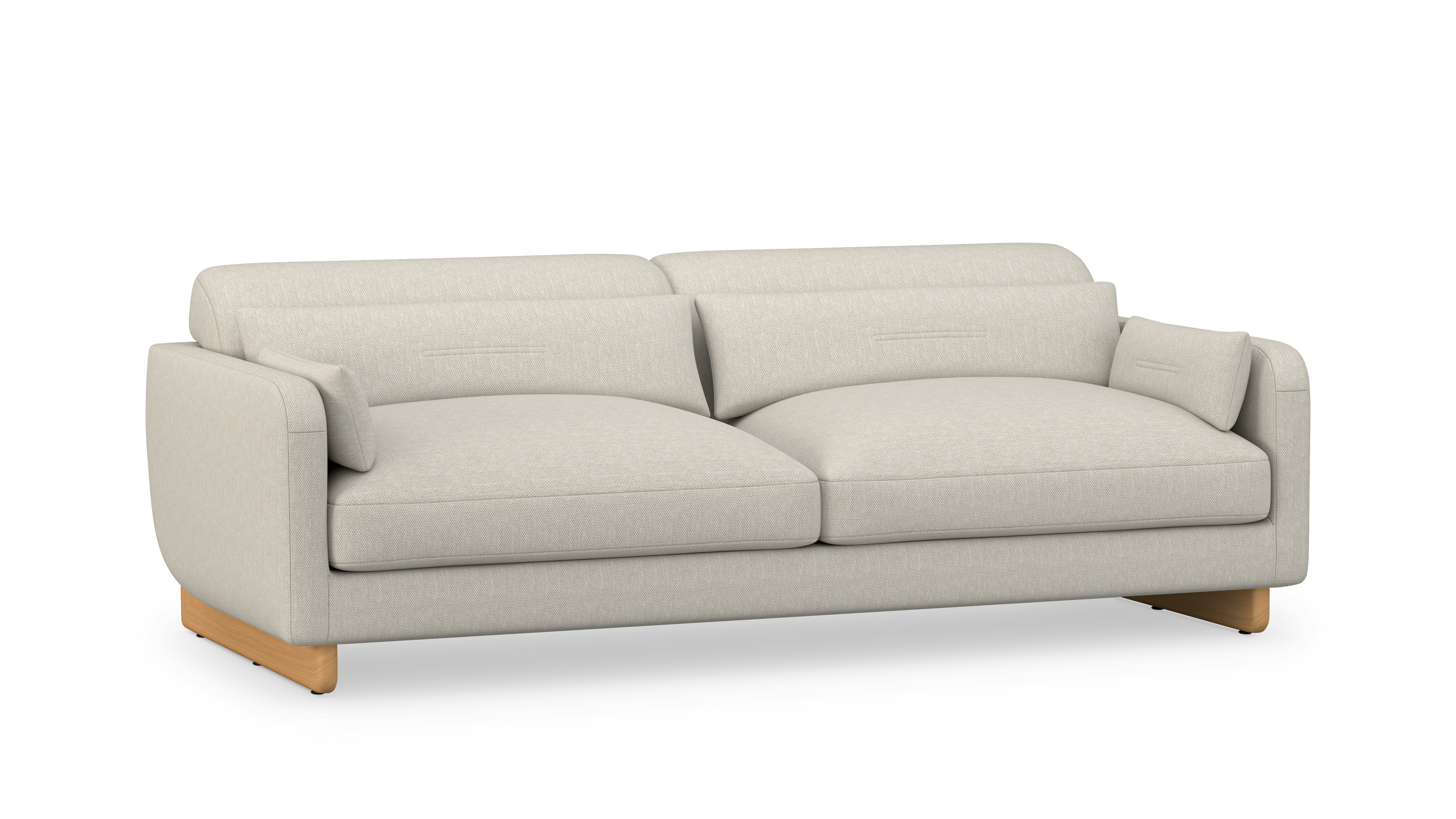 Contra Sofa - 84 Inch, Mode, Clavicle/Shell, Oak