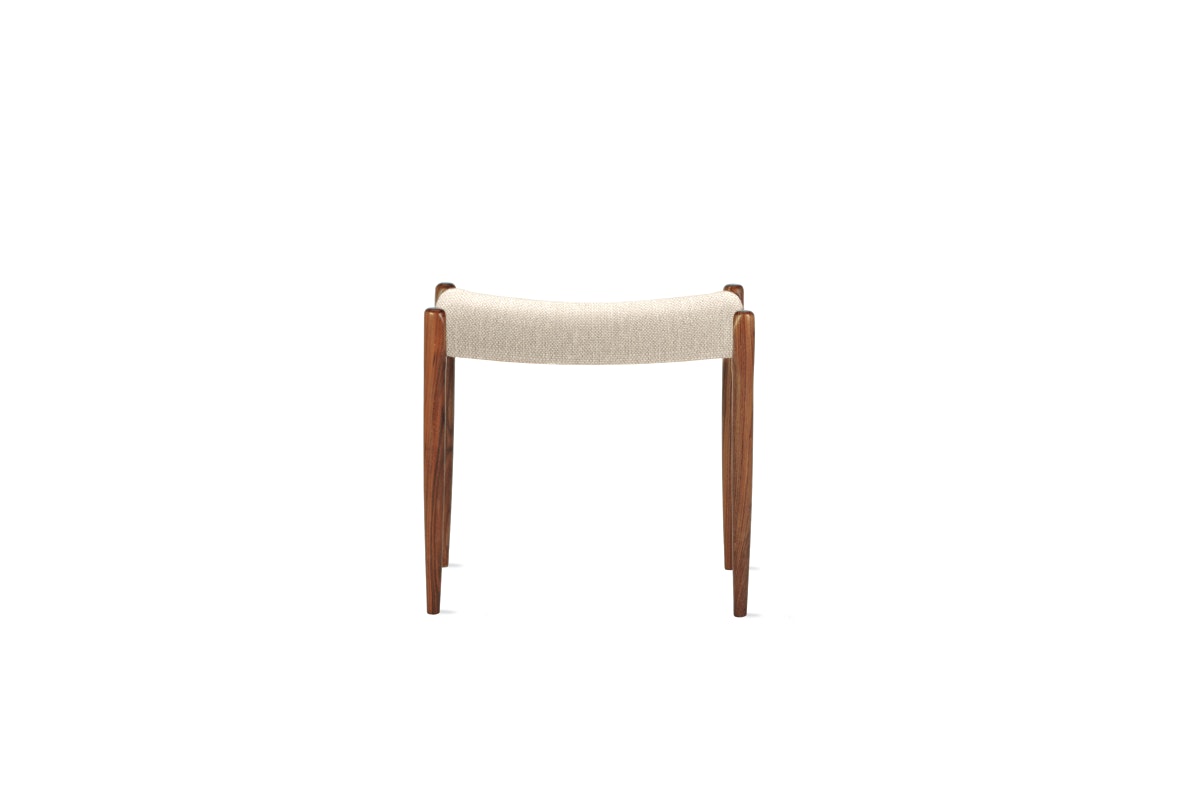 Moller 80A Stool - Walnut,  Album Linen,  Gentle